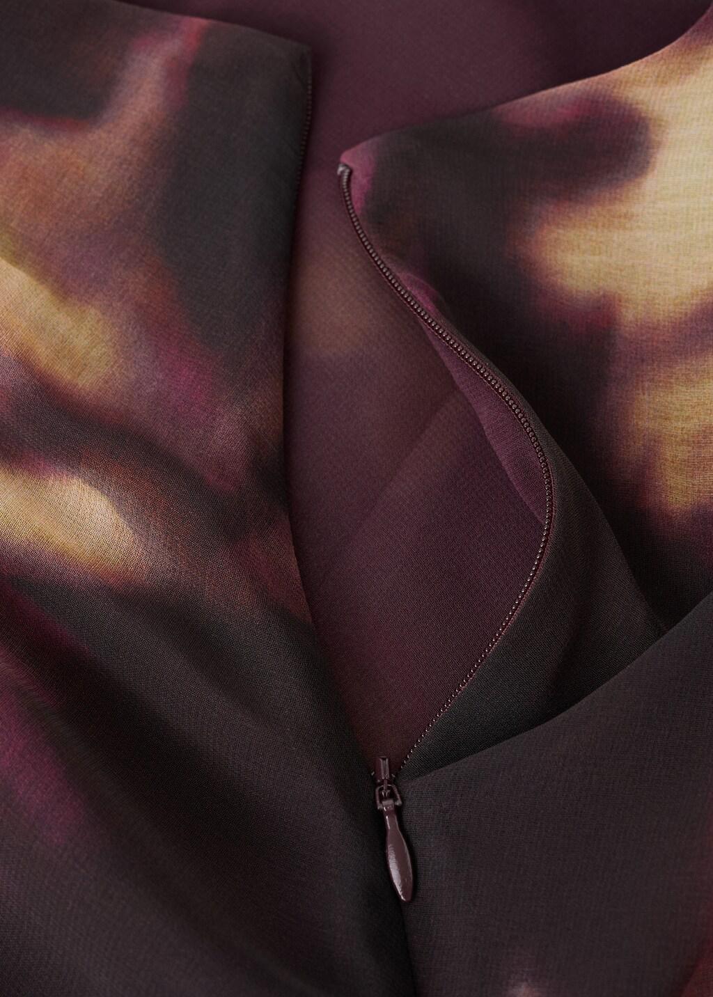 Red Tie-Dye Ruched Dress, 0201_78, large image number 5