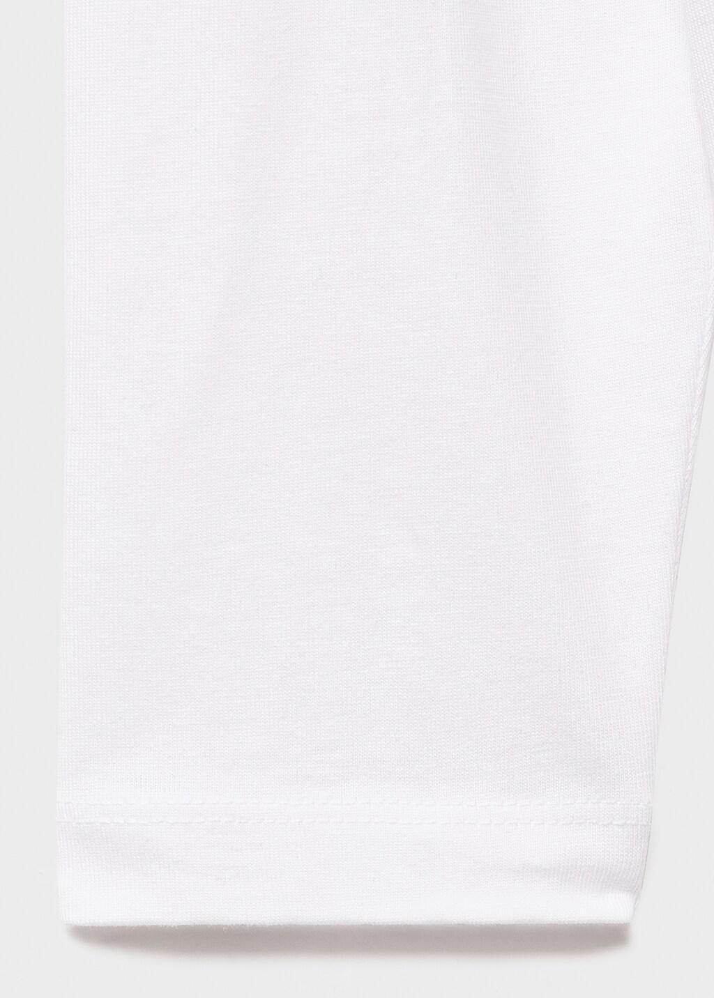 White Printed Long Sleeve T-Shirt, Kids Boy, Natural White, medium