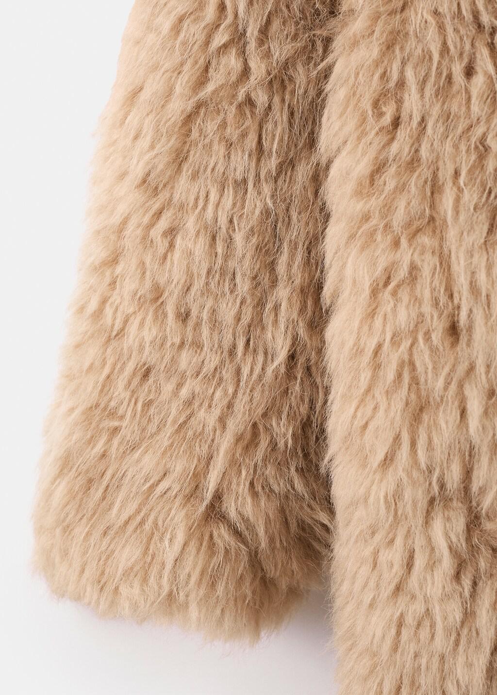 LIGHT BEIGE Long faux-fur coat, Light Beige, large image number 4