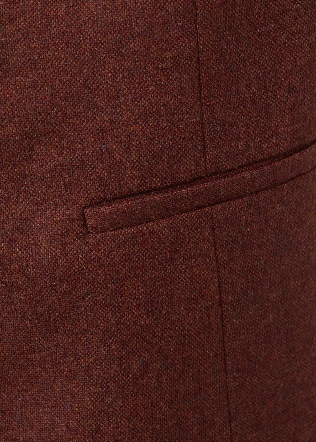 MEDIUM BROWN Wool-blend gilet with buttons, 0201_31, large image number 4