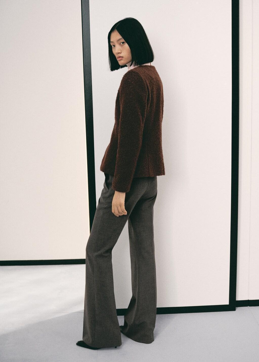 BROWN Boucl&eacute; jacket with jewel buttons, 0201_30, medium