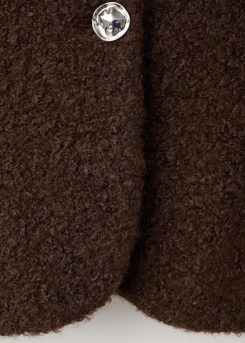 BROWN Boucl&eacute; jacket with jewel buttons, 0201_30, large image number 4