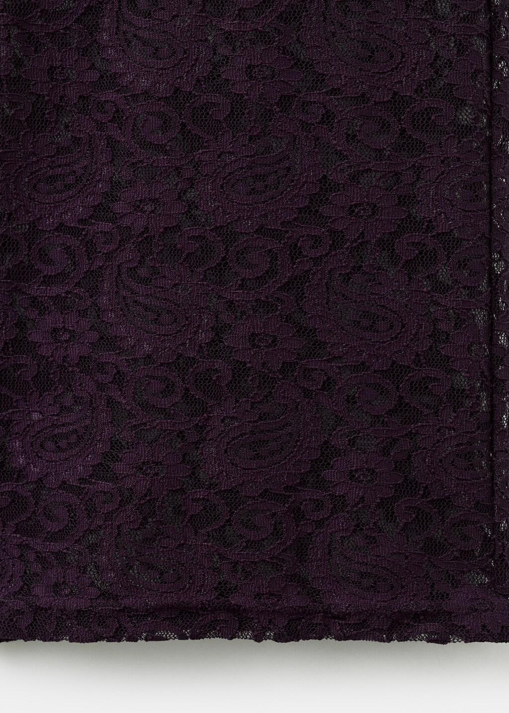 Red Straight-Fit Lace Trousers, Dark Red, large image number 5