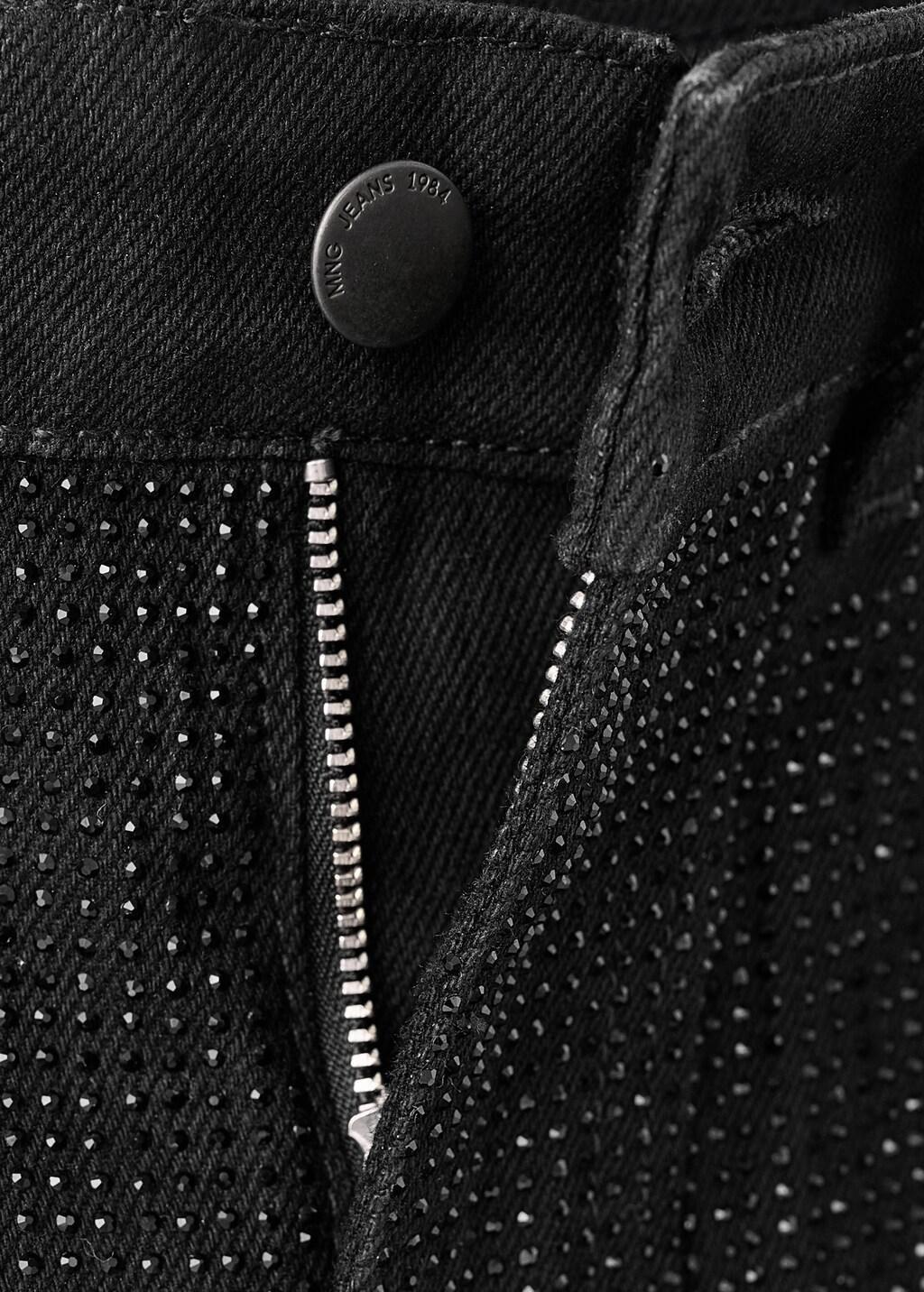 Open Grey Balloon Jeans With Rhinestones, 0201_TN, large image number 1