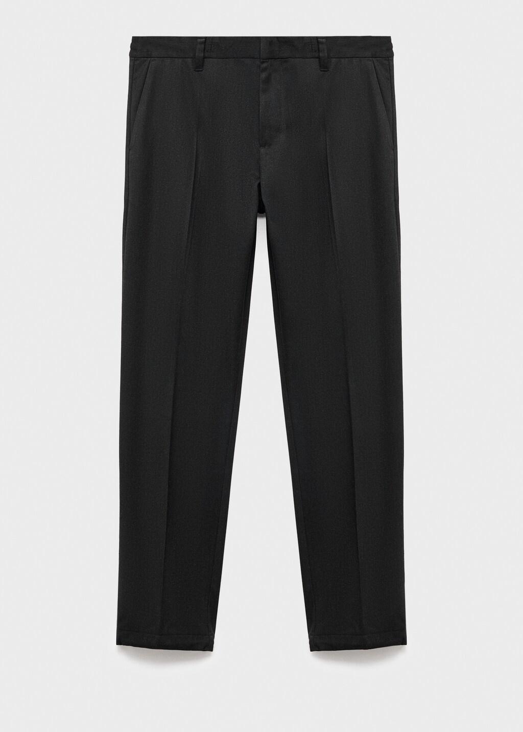 Grey Slim-Fit Thermolite Flannel Trousers, Dark Grey, large image number 7