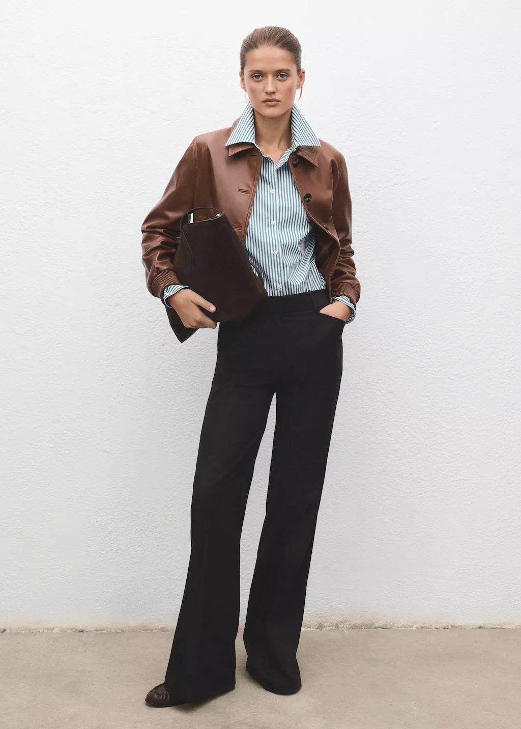 Green Oversize Striped Shirt, Green, large image number 0