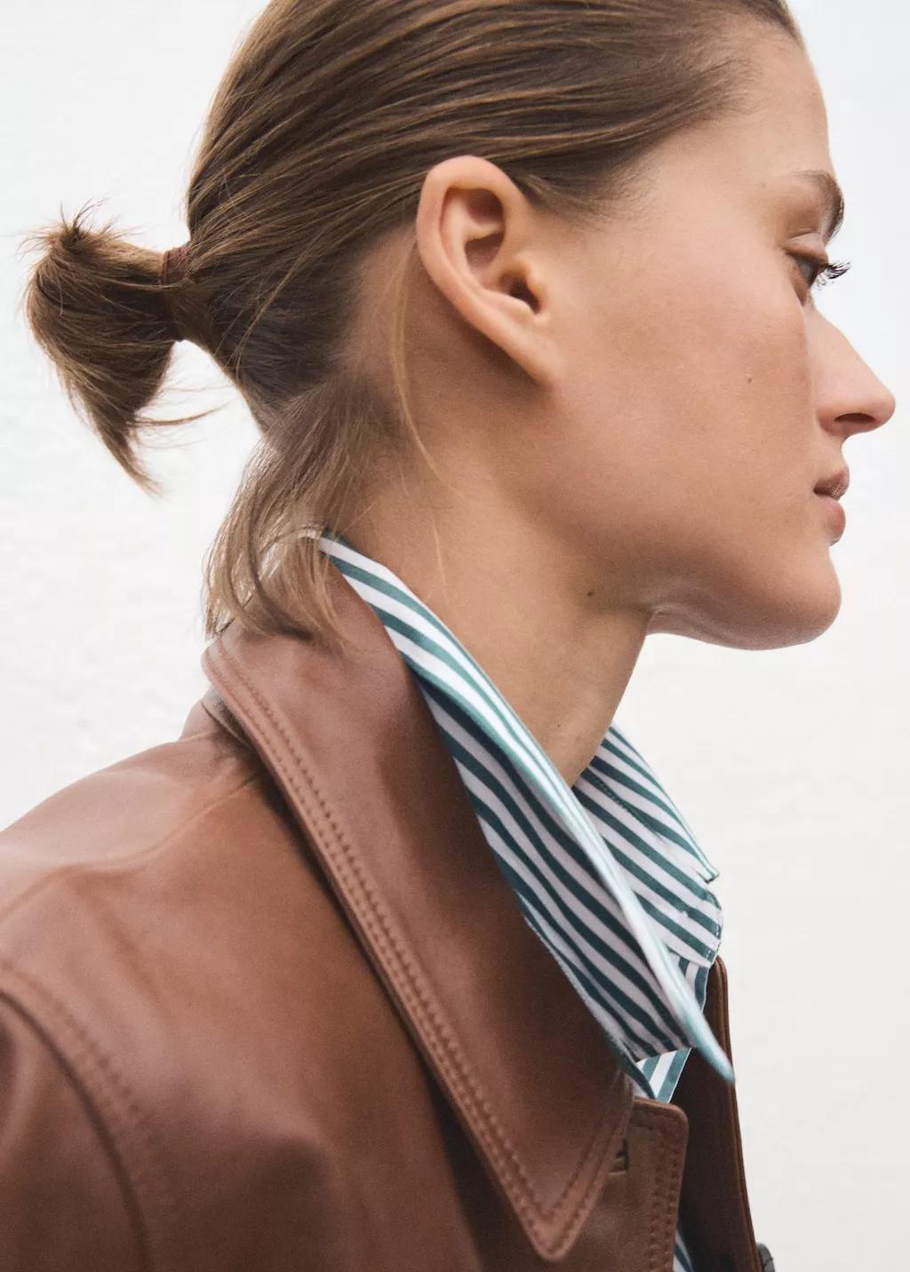 Green Oversize Striped Shirt, Green, large image number 4