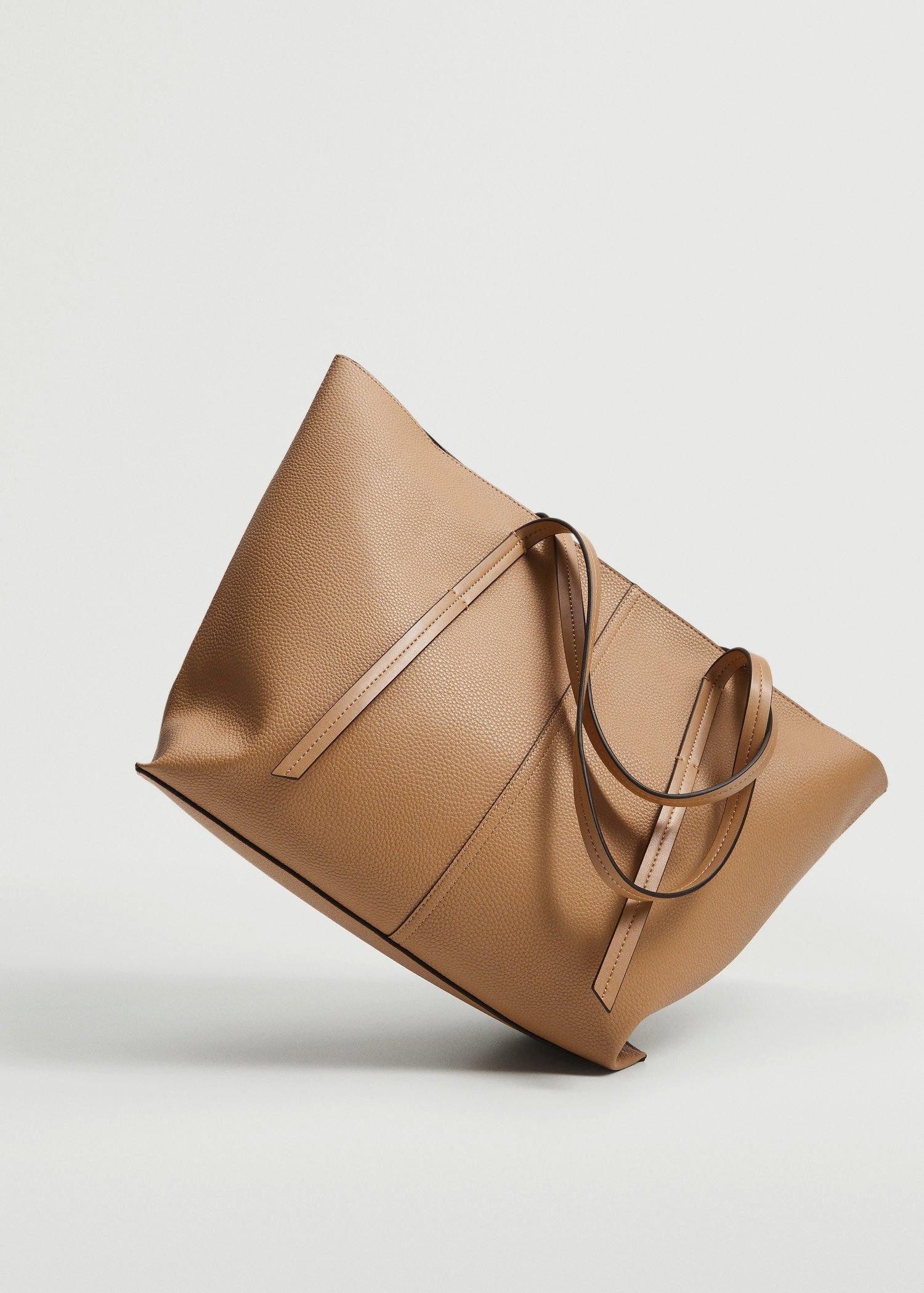 Medium Brown Pebbled Shopper Bag, Women, , large image number 2