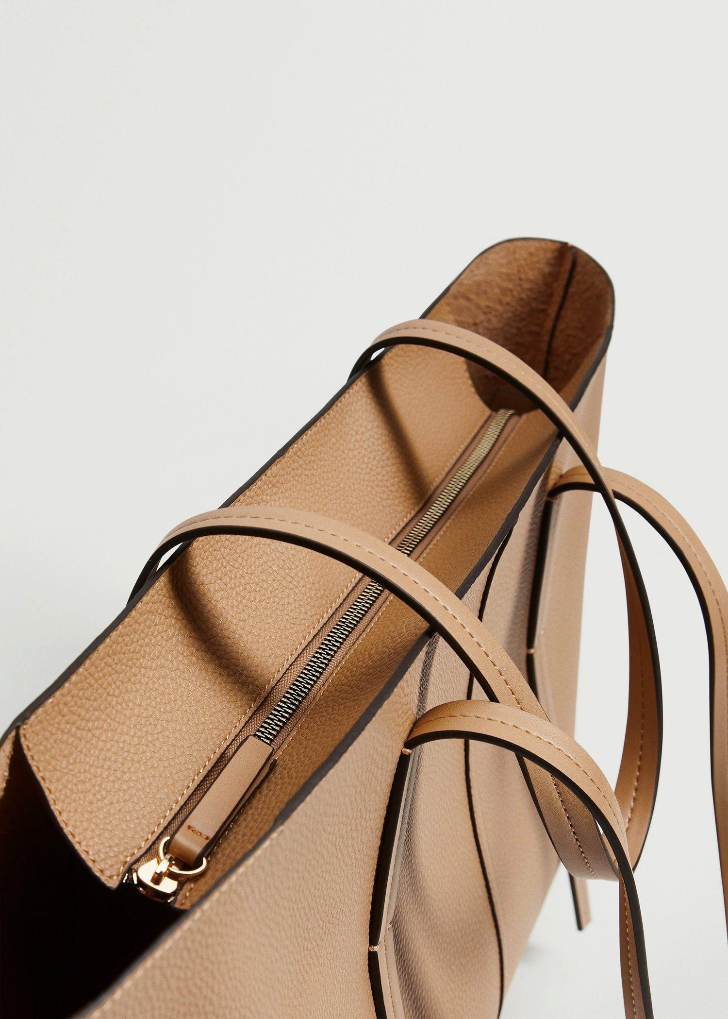 Medium Brown Pebbled Shopper Bag, Women, , large image number 3