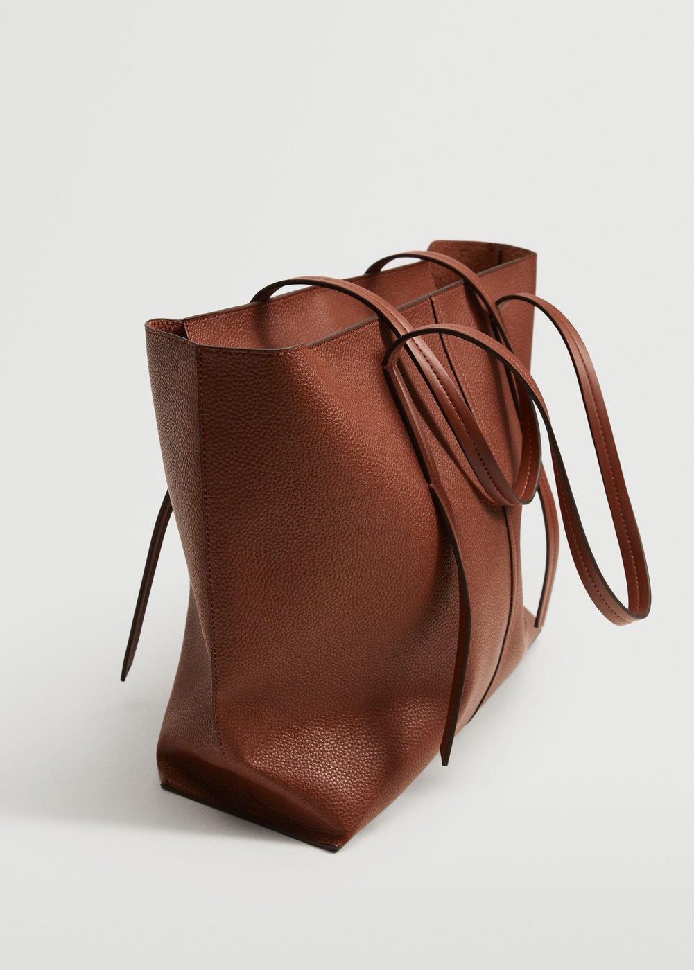 Brown Pebbled Shopper Bag, Women, , large image number 2