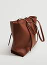 Mango - Brown Pebbled Shopper Bag, Women