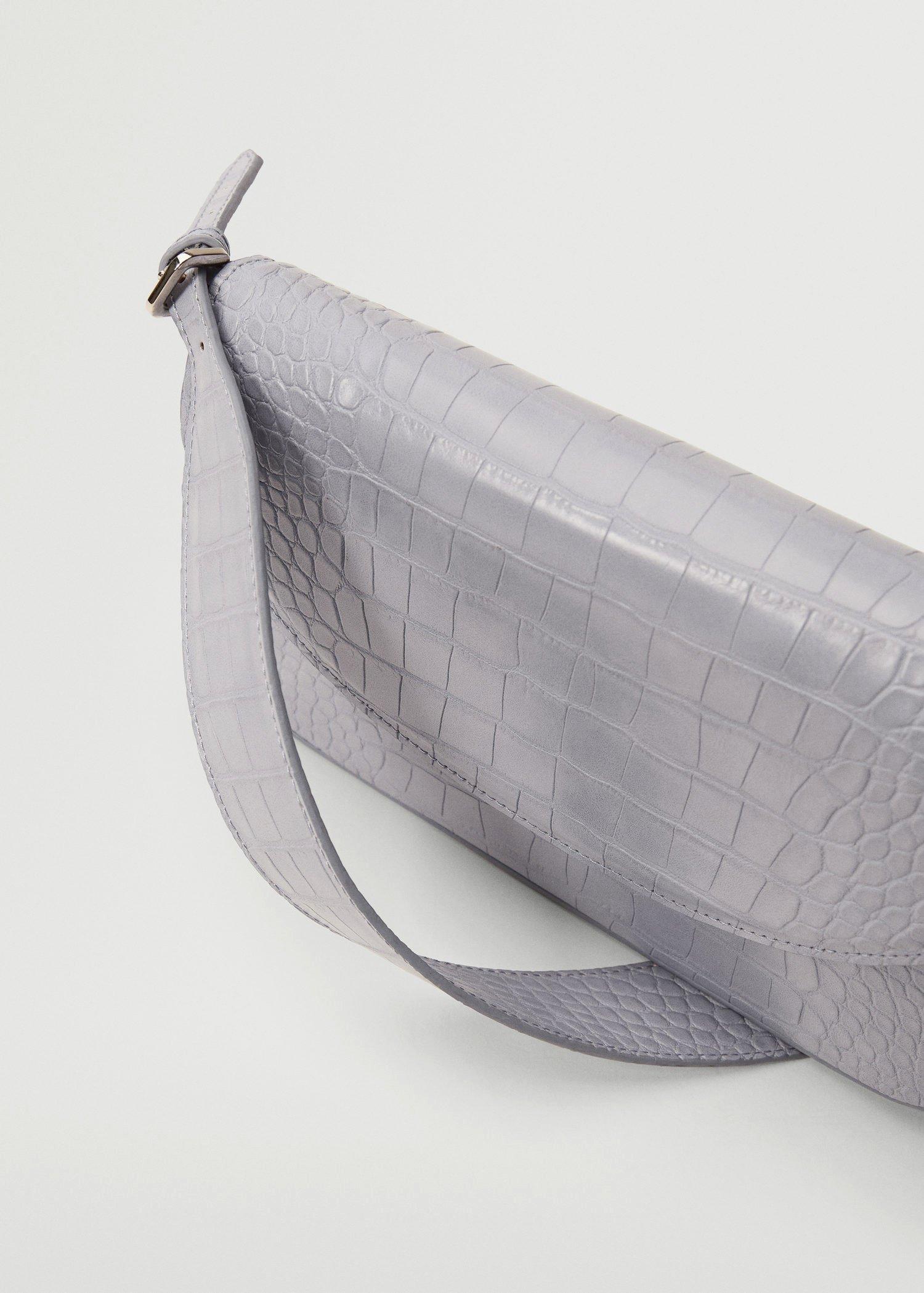 Lt-Pastel Purple Croc-Effect Baguette Bag, Women, , large image number 5