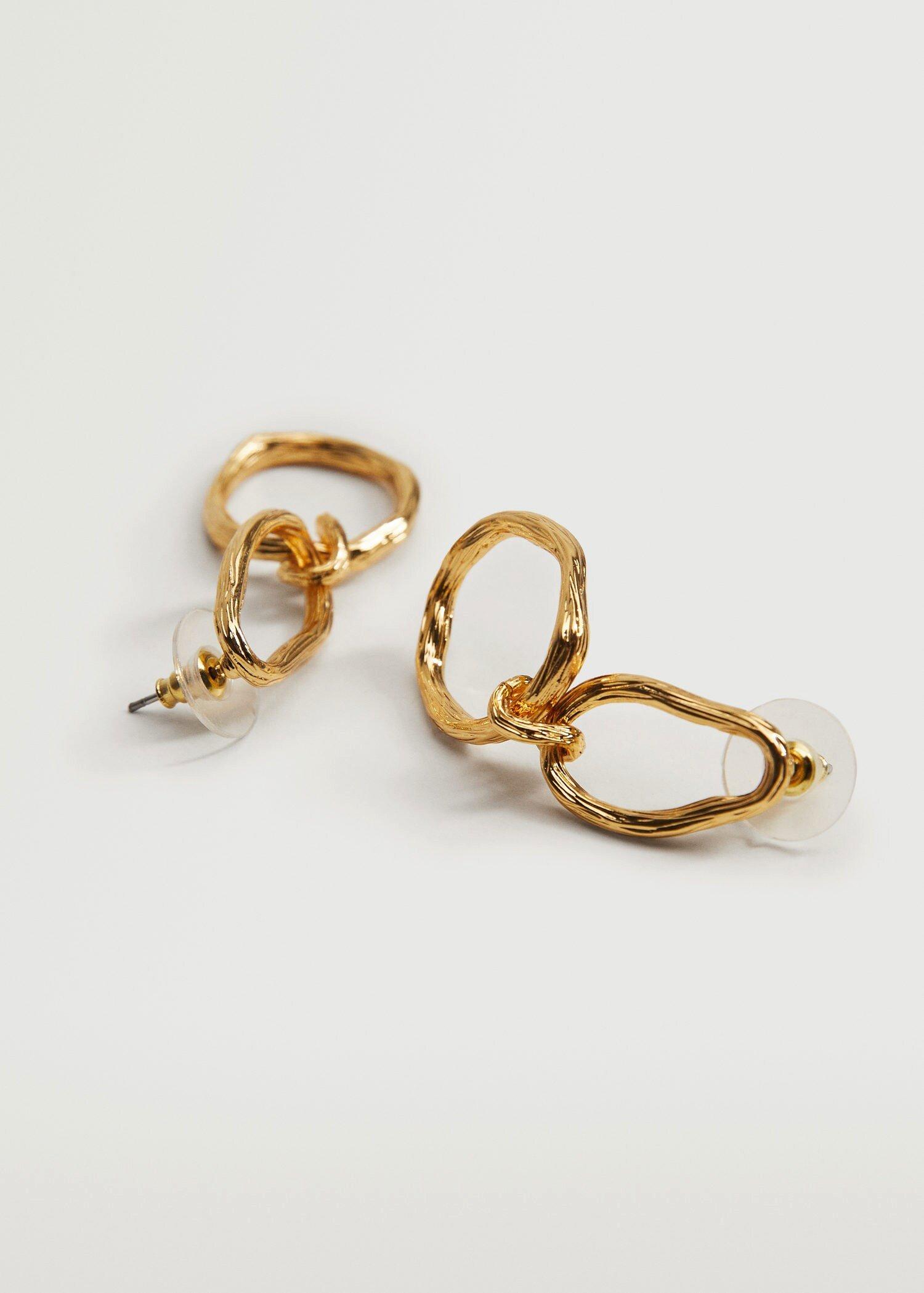 Gold Asymmetric Earrings, Women, , large image number 0