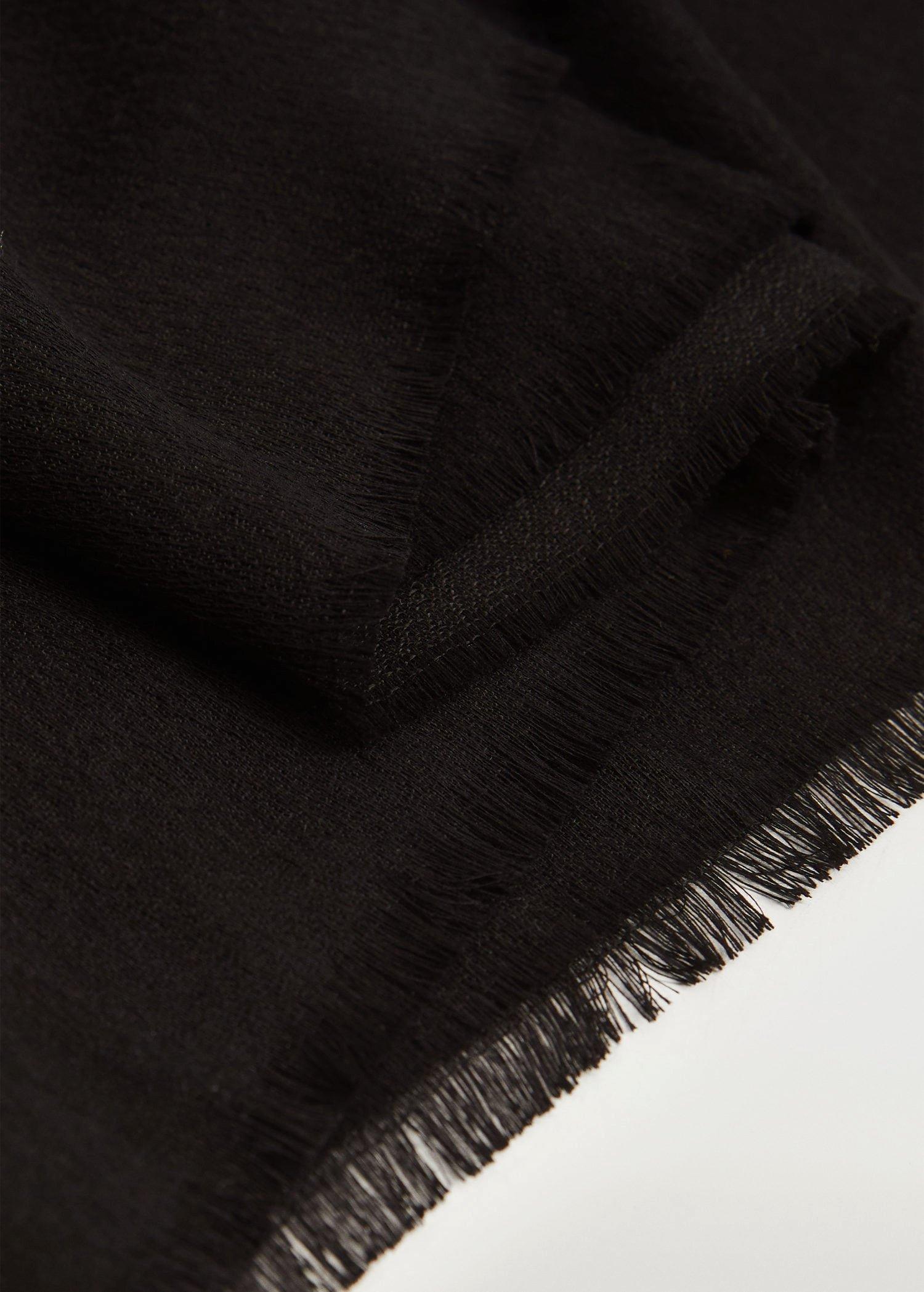 Black Textured Scarf, Women, , large image number 3