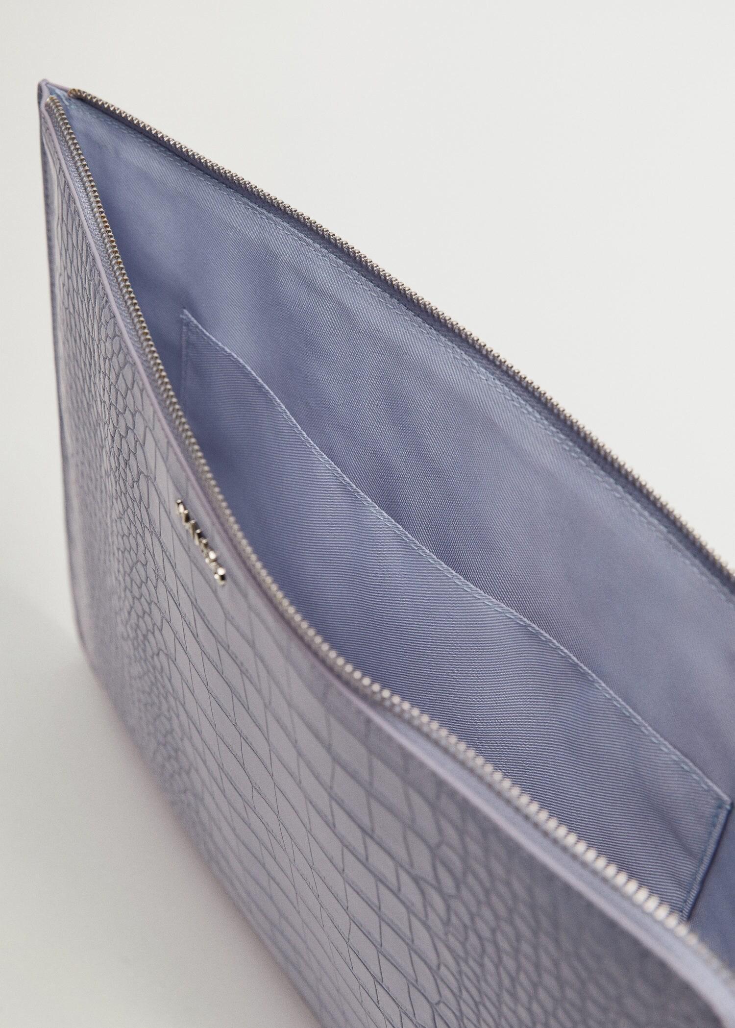 Lt-Pastel Purple Croc-Effect Laptop Case, Women, , large image number 1