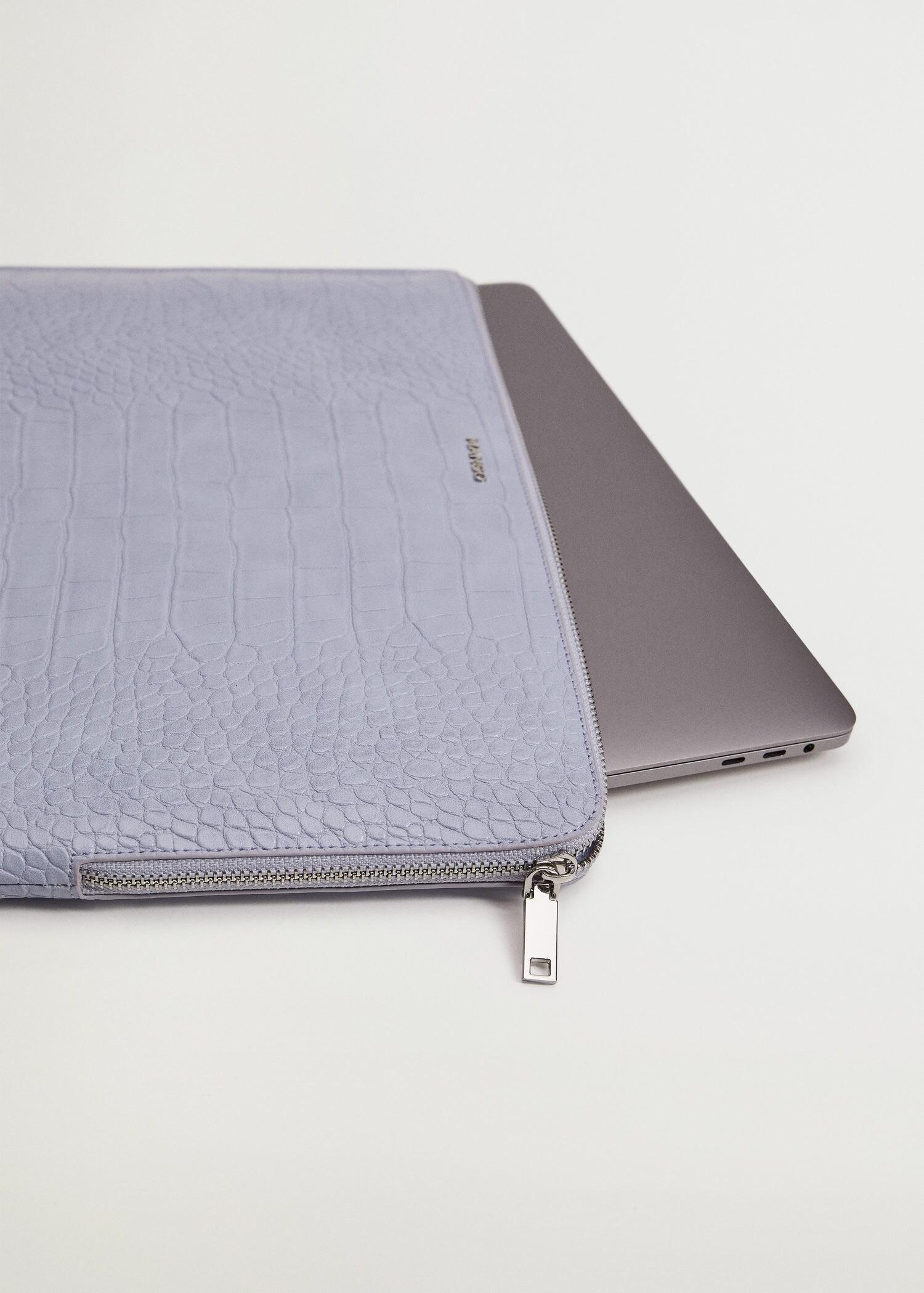 Lt-Pastel Purple Croc-Effect Laptop Case, Women, , large image number 3