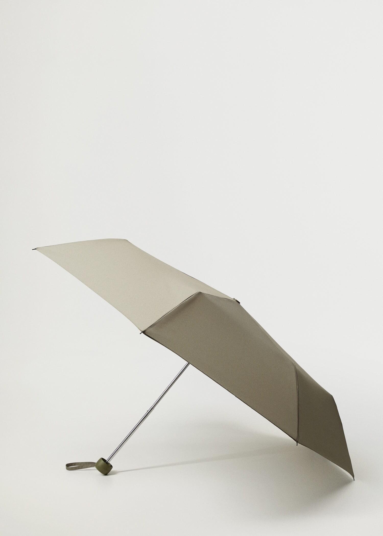 Khaki Plain Folding Umbrella, Women, , large image number 0