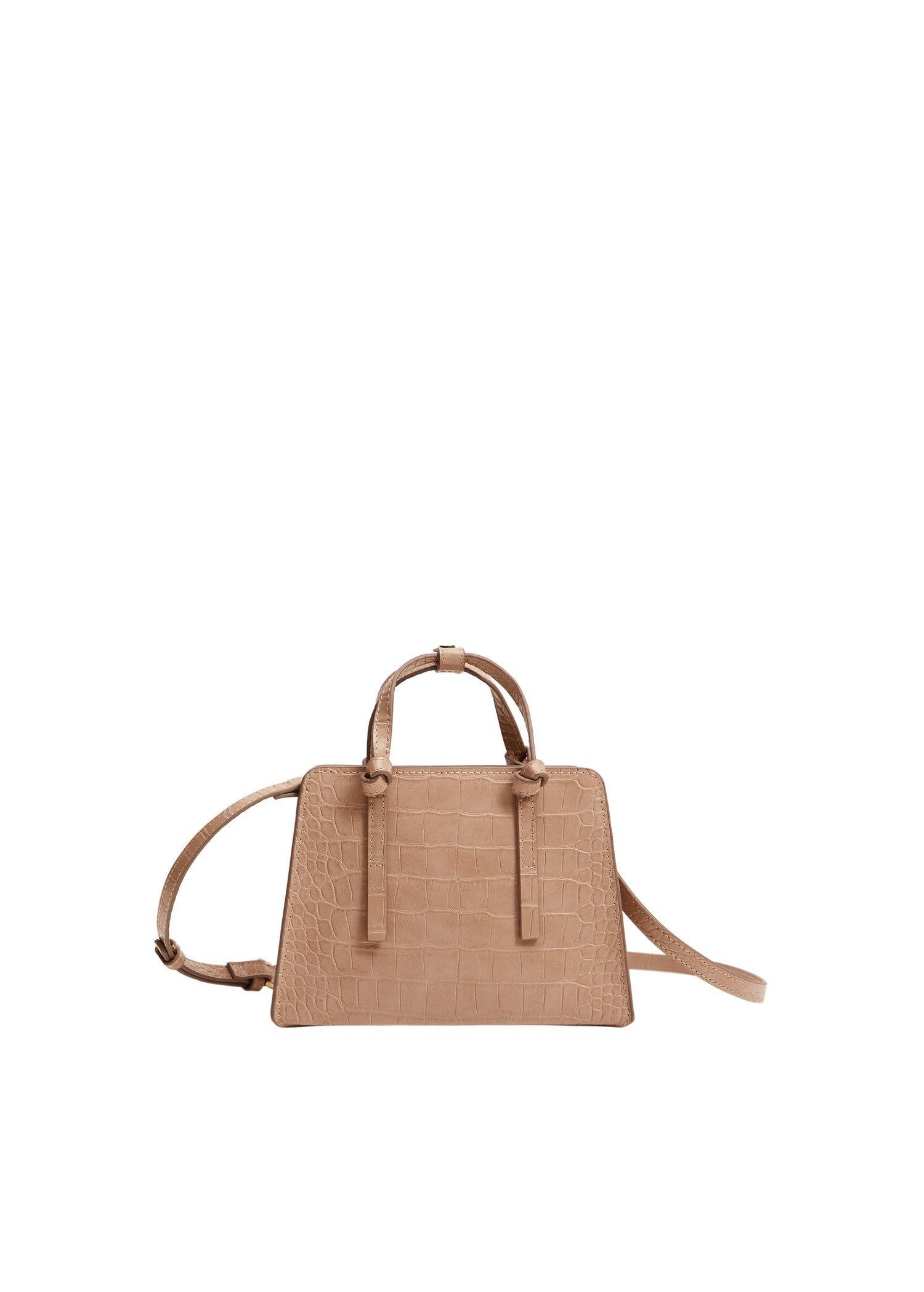 Lt-Pastel Pink Croc-Effect Mini Bag, , large image number 1