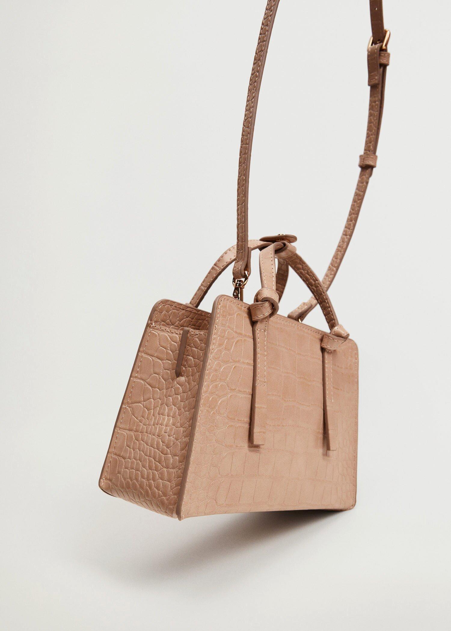 Lt-Pastel Pink Croc-Effect Mini Bag, , large image number 2