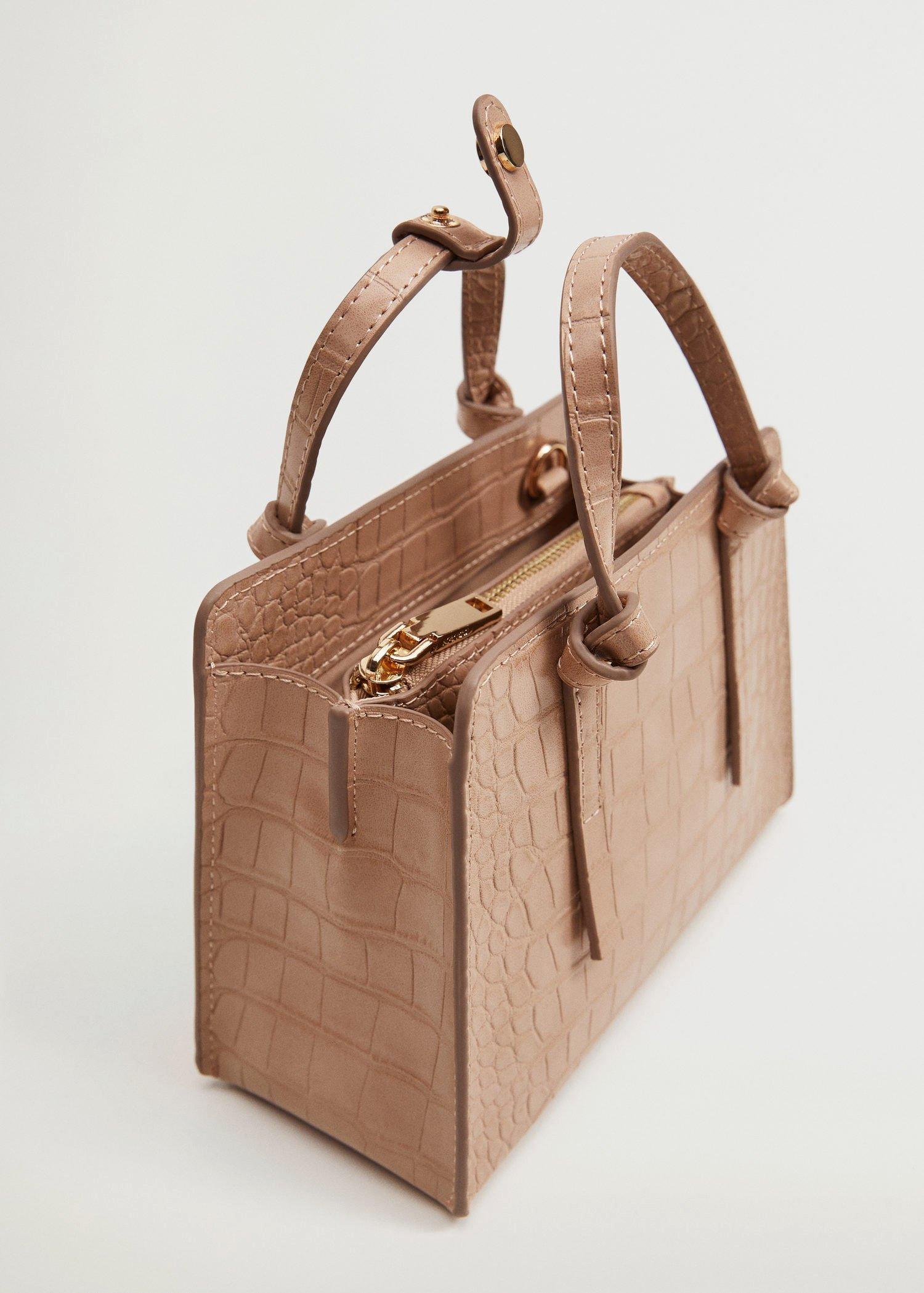 Lt-Pastel Pink Croc-Effect Mini Bag, , large image number 4