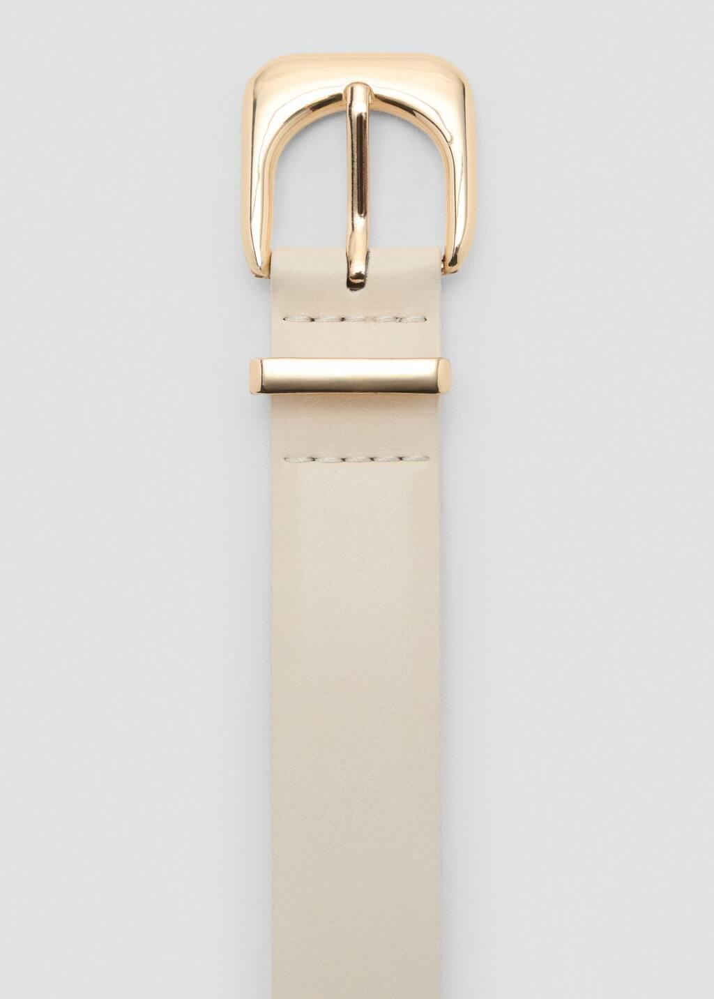 LIGHT BEIGE Leather effect belt with buckle, Light Beige, large image number 1