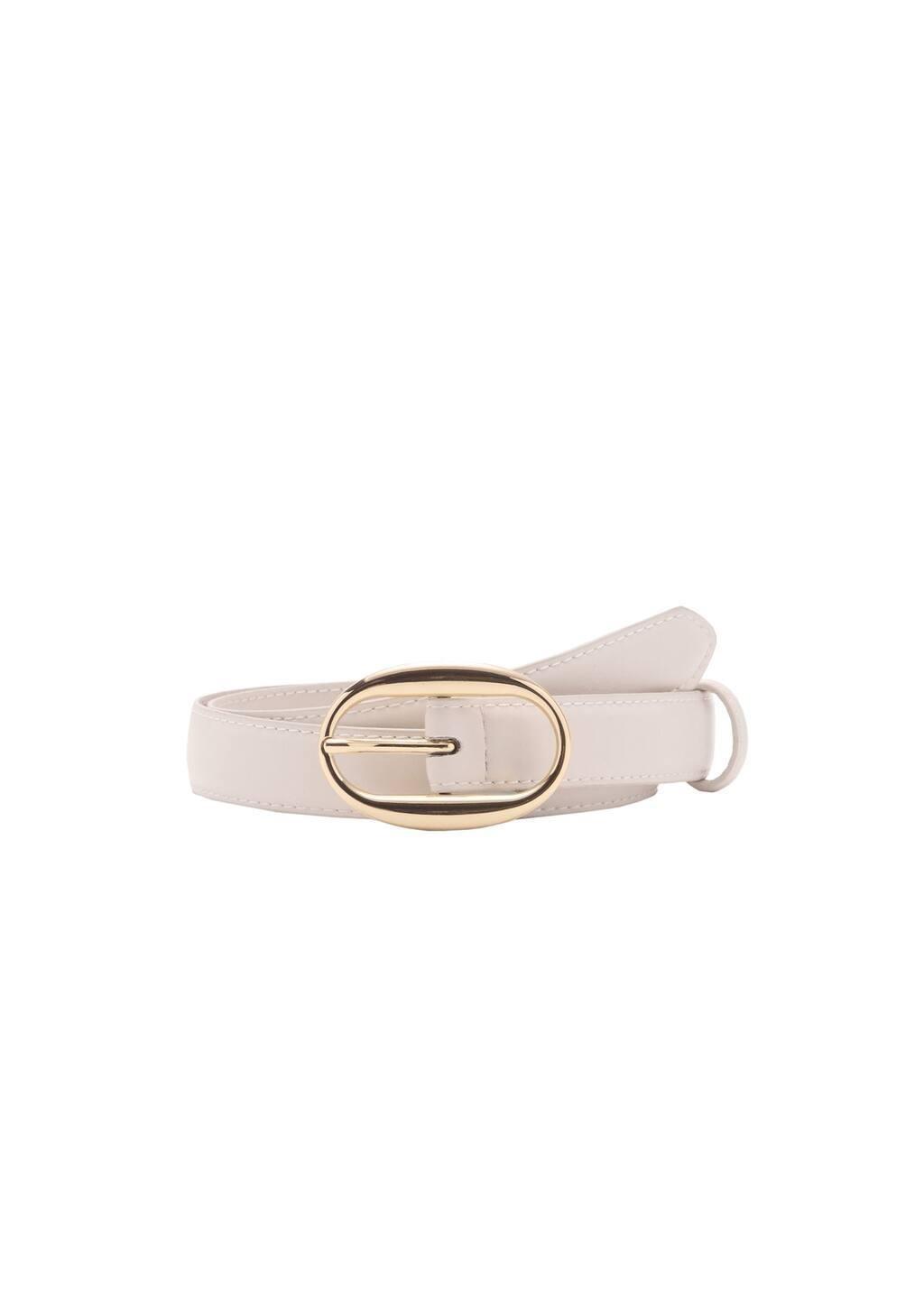 Beige Oval Buckle Belt, , large image number 3