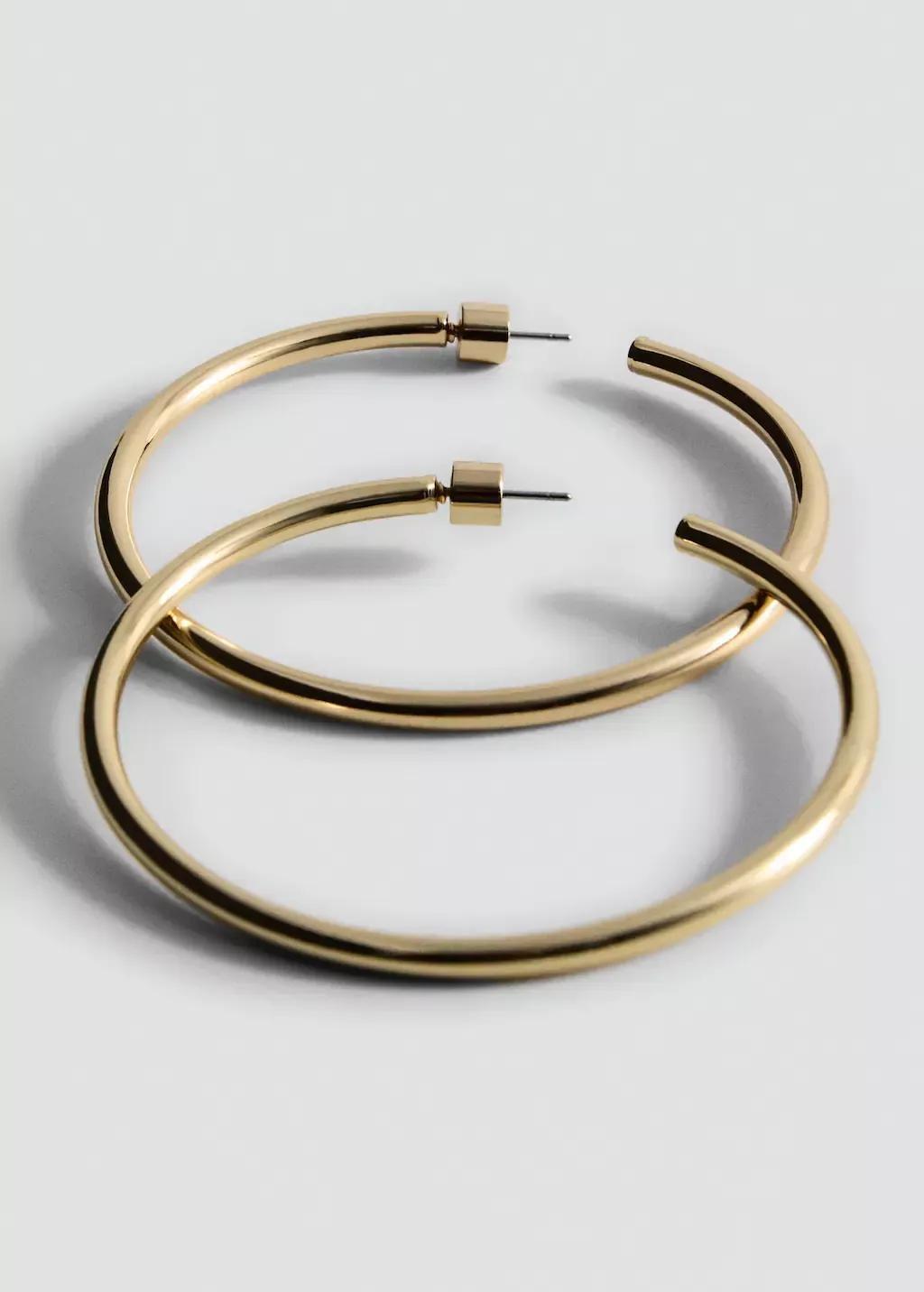 Gold Hoop Earrings, Gold, large image number 0