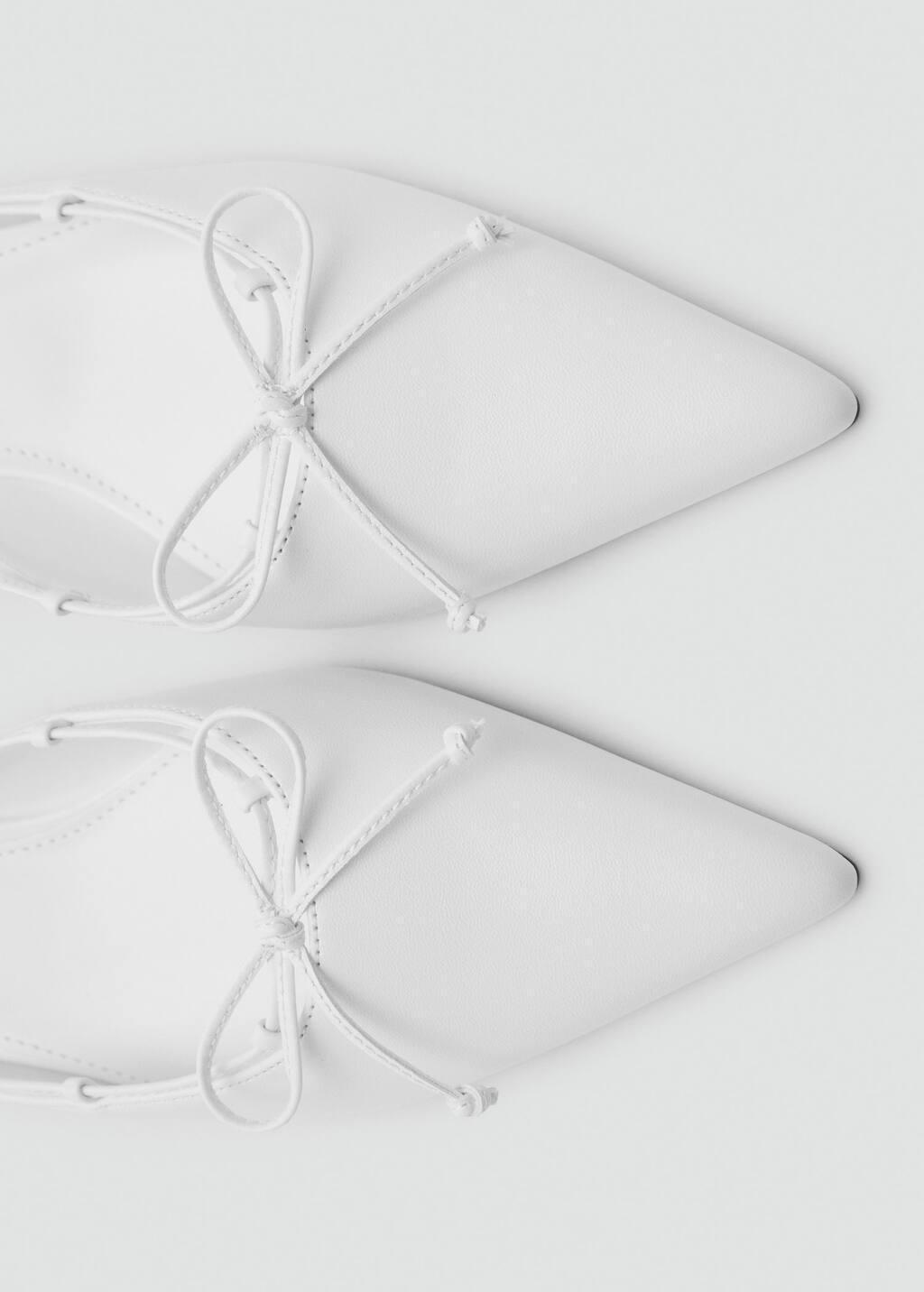 White Kitten Shoes With Bow Detail, 0201_01, large image number 2