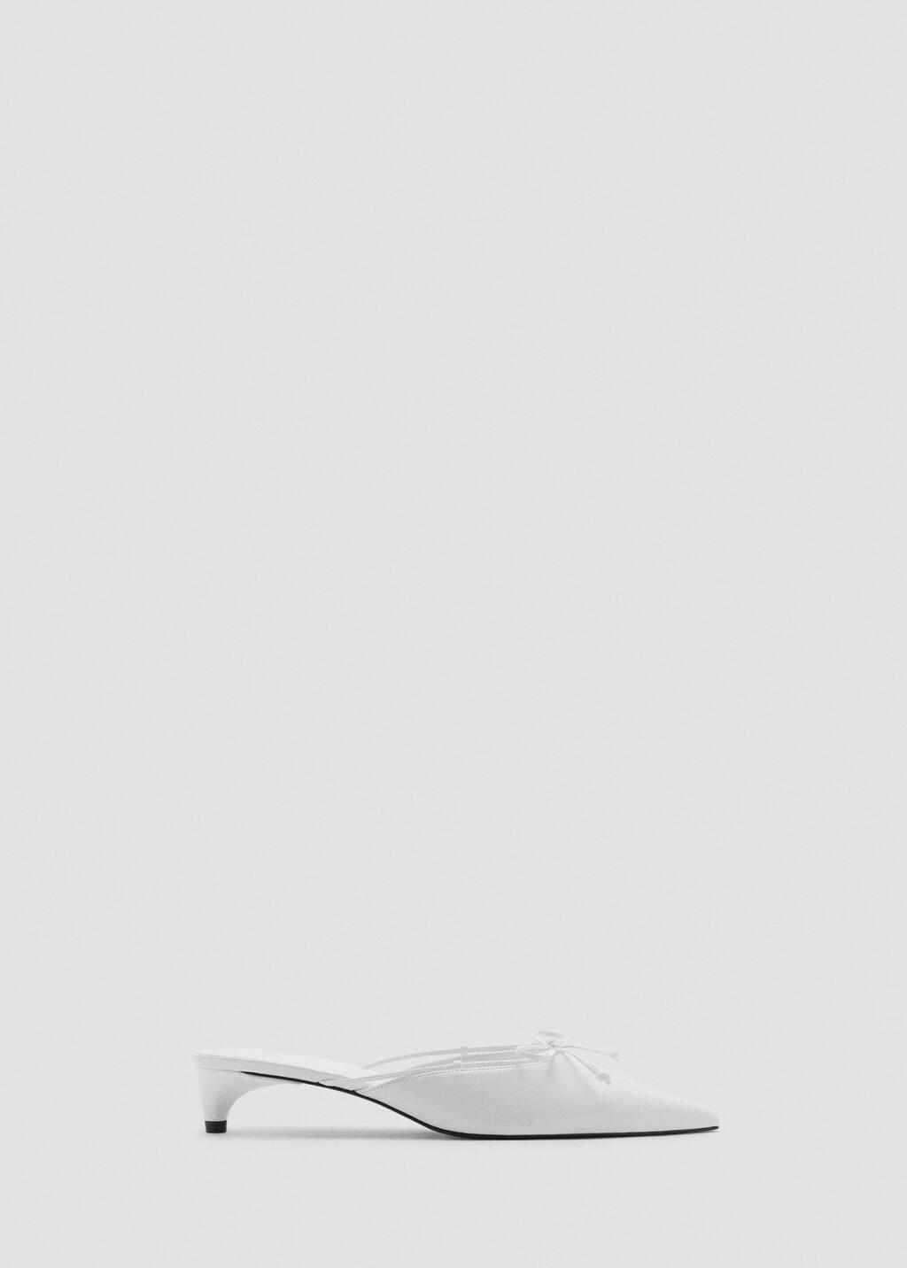 White Kitten Shoes With Bow Detail, 0201_01, large image number 3