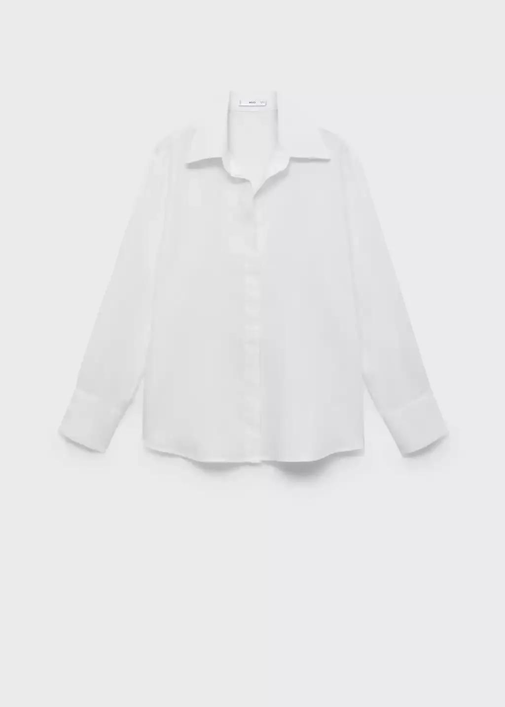 White Linen Oversized Shirt, , large image number 3