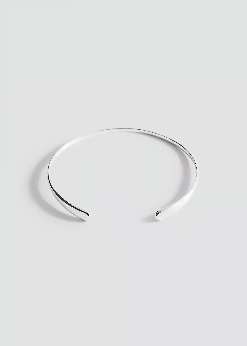 Silver Rigid Choker, Silver, large image number 2