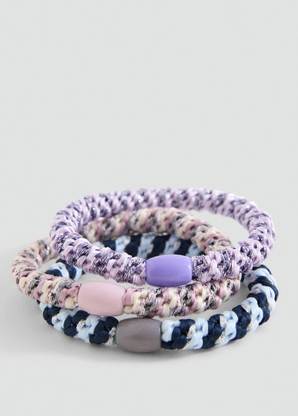 SILVER Scrunchies 3 pack, Kids Girl, Silver, large image number 0