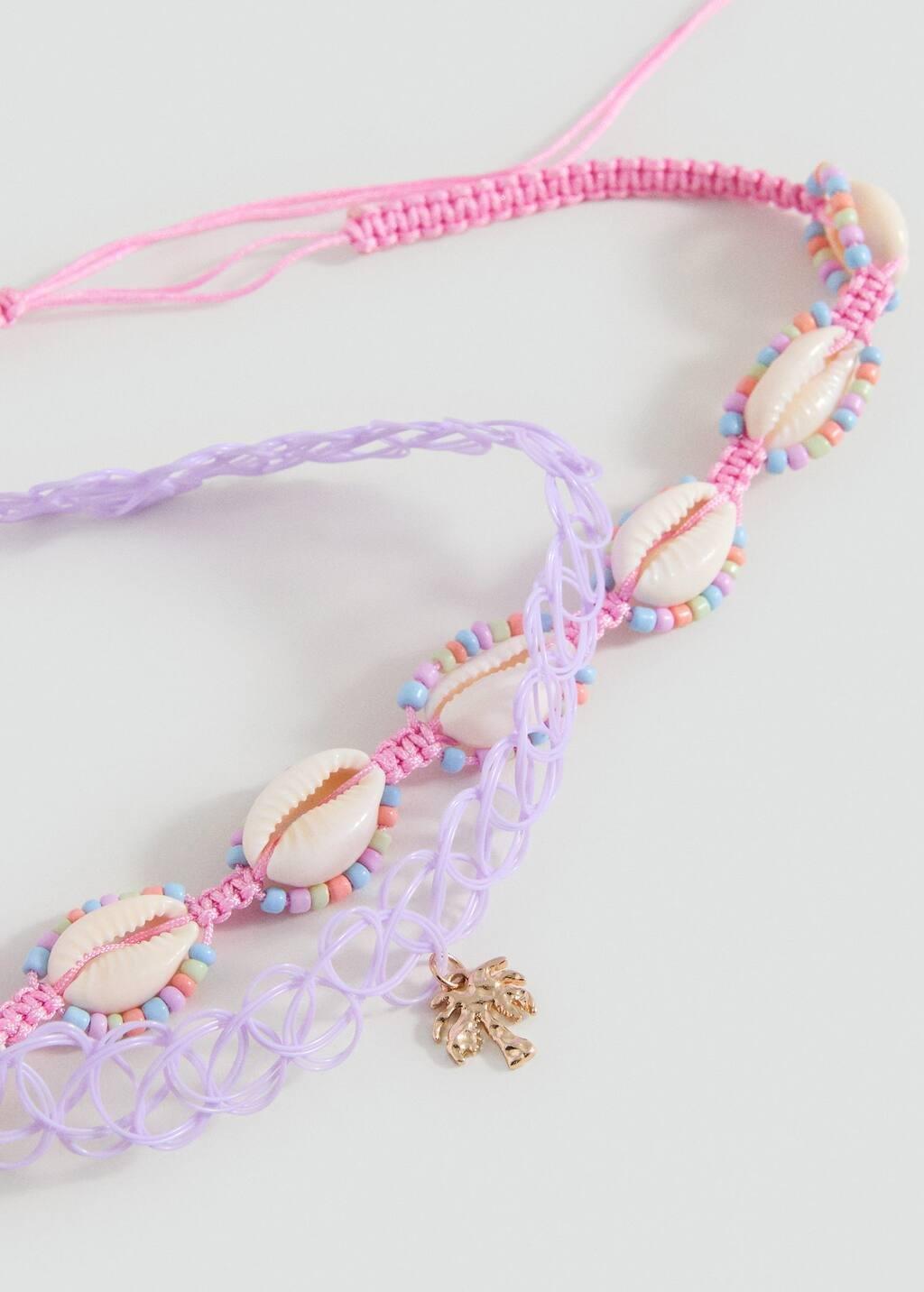 LT-PASTEL PURPLE Pack of 2 chokers, Kids Girl, Light-Pastel Purple, large image number 0