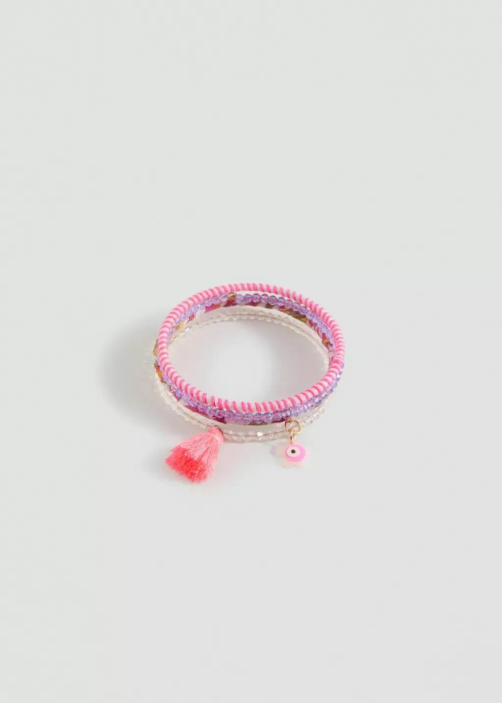 PINK Pack of 4 bracelets, Kids Girl, Pink, large image number 1