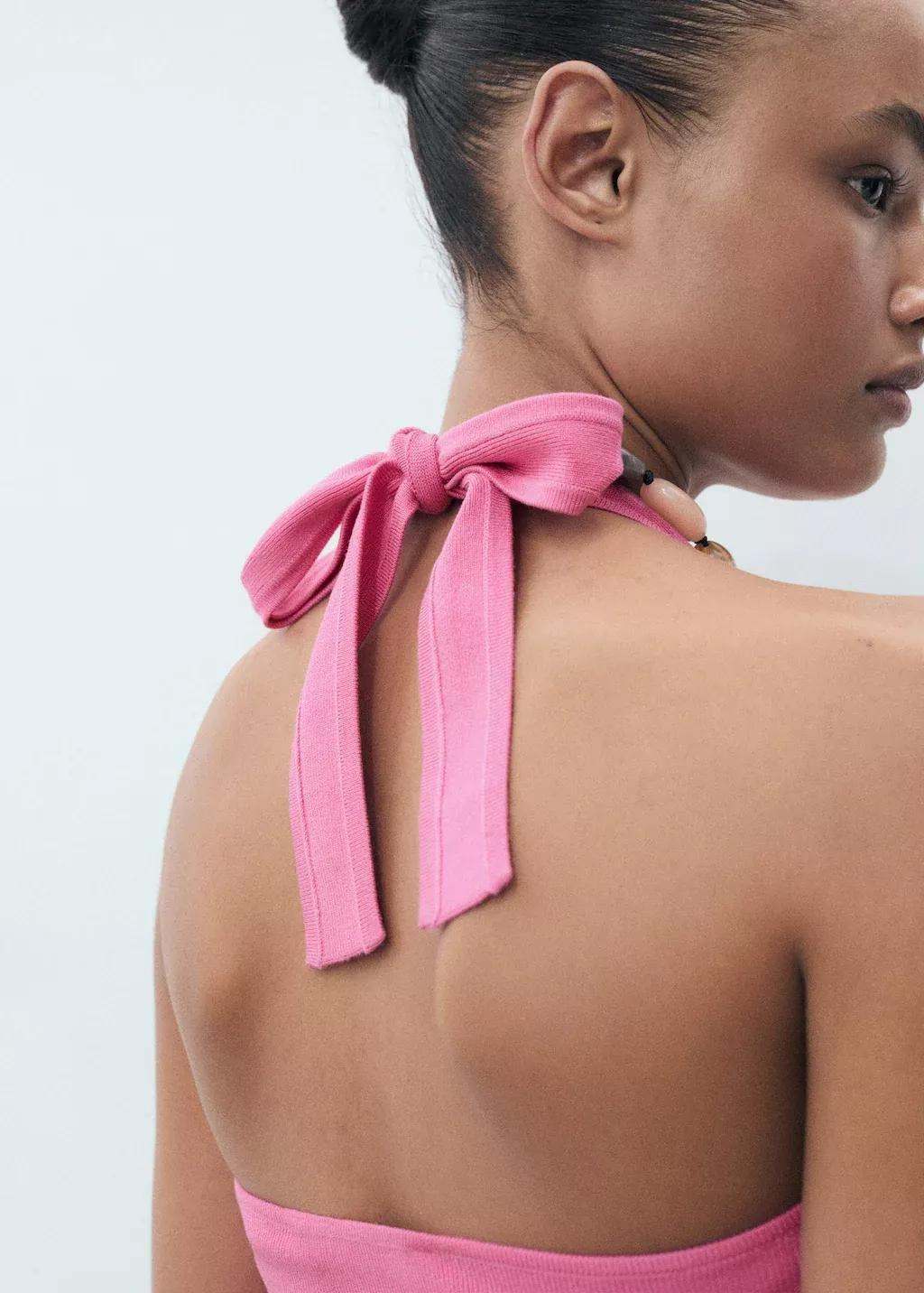 PINK Knit halter top, Pink, large image number 2