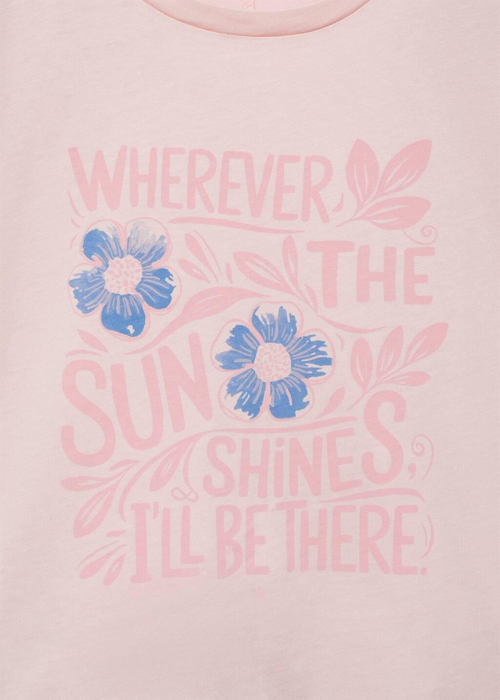 Pink Short-Sleeved Printed T-Shirt, Kids Girls, , large image number 2