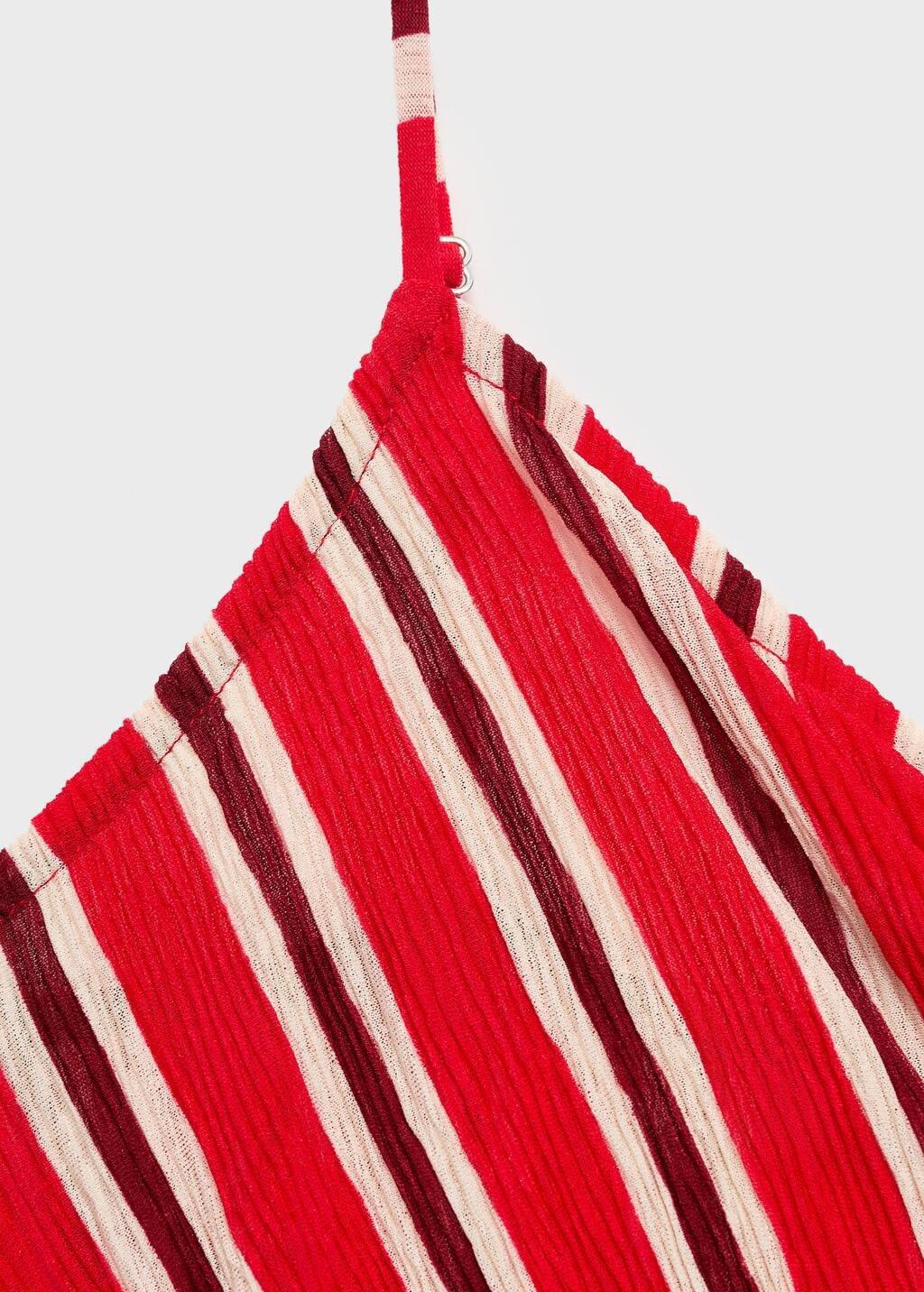 Red Striped Gathered Dress, , large image number 2
