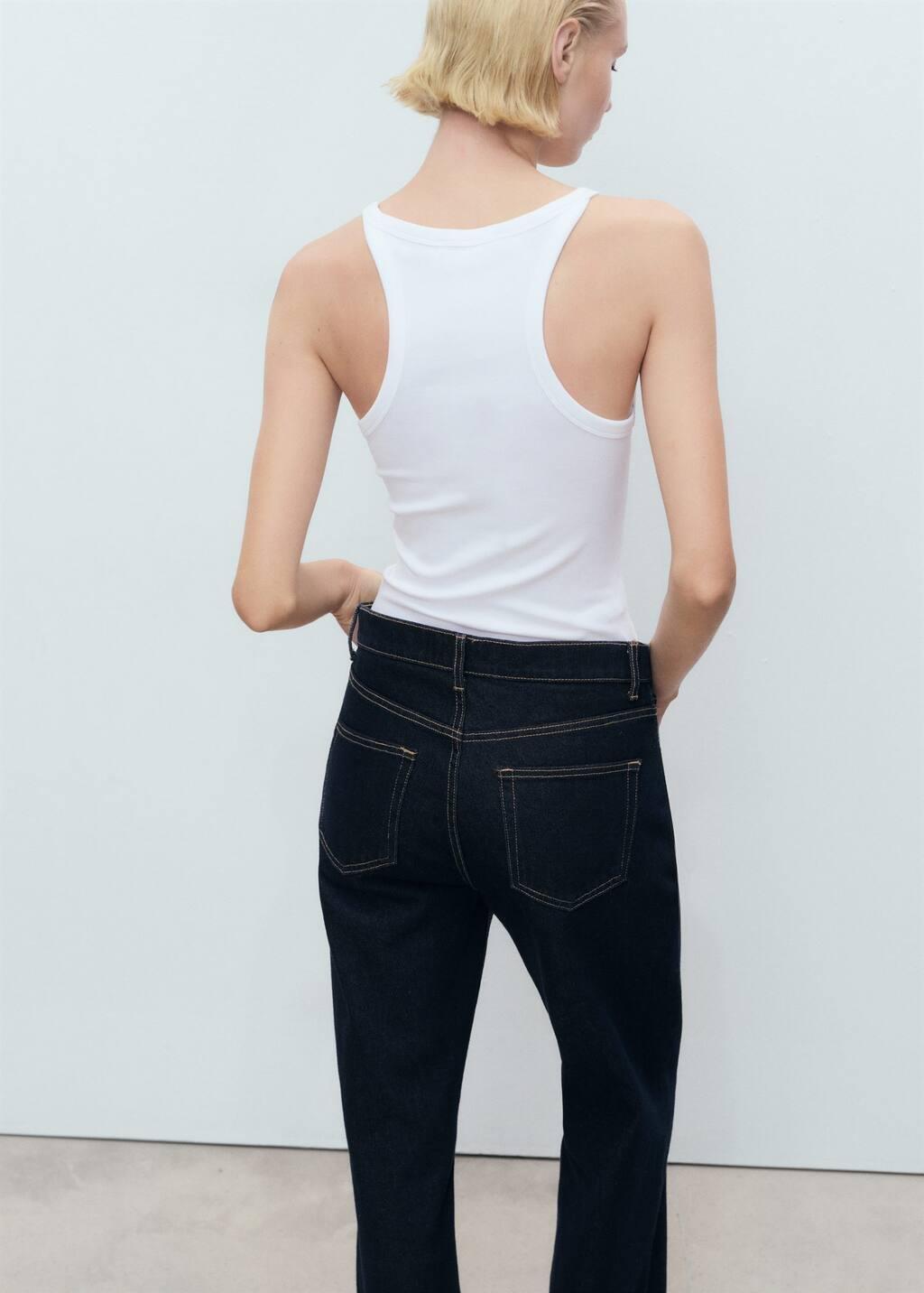 White Cotton Top With Straps, , large image number 5