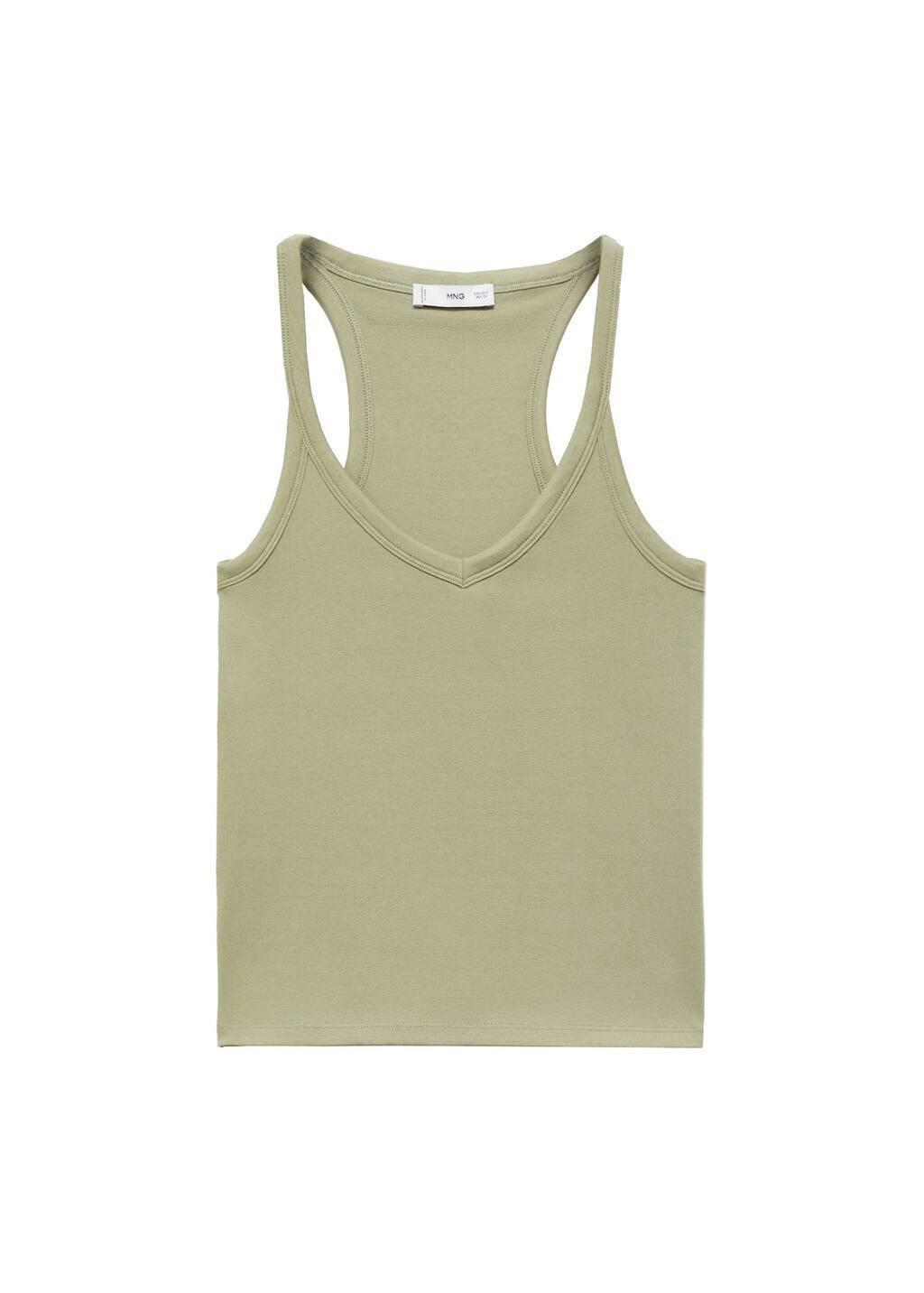 BEIGE - KHAKI Cotton top with straps, Beige - Khaki, large image number 3