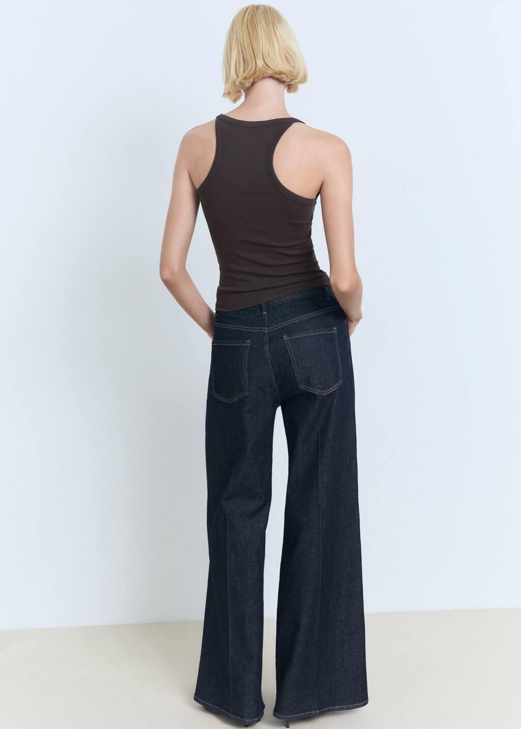Brown Cotton Top With Straps, , large image number 5