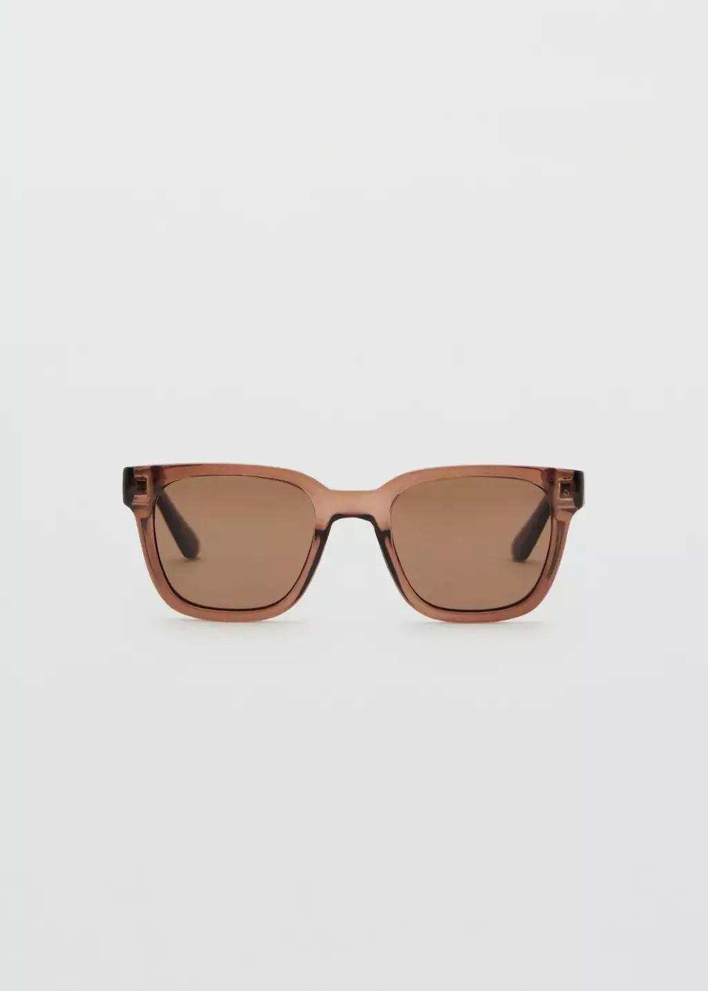 DARK BROWN Rectangular-frame sunglasses, Dark Brown, large image number 3