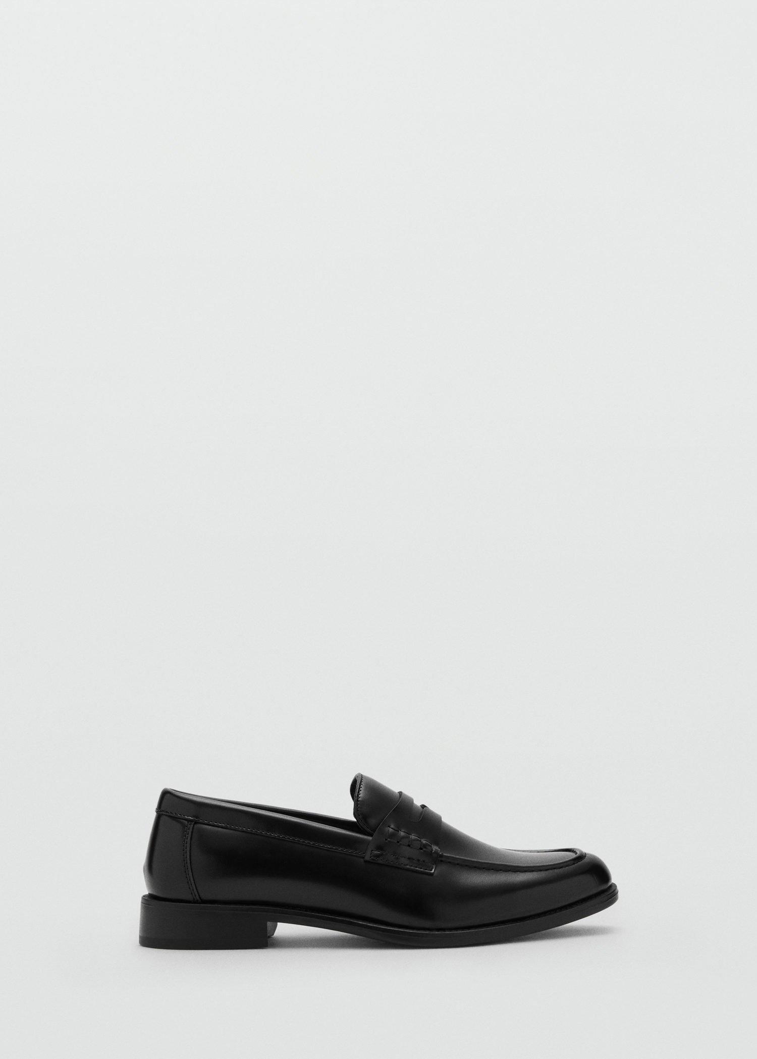 BLACK Nappa leather-effect moccasins, , large image number 1