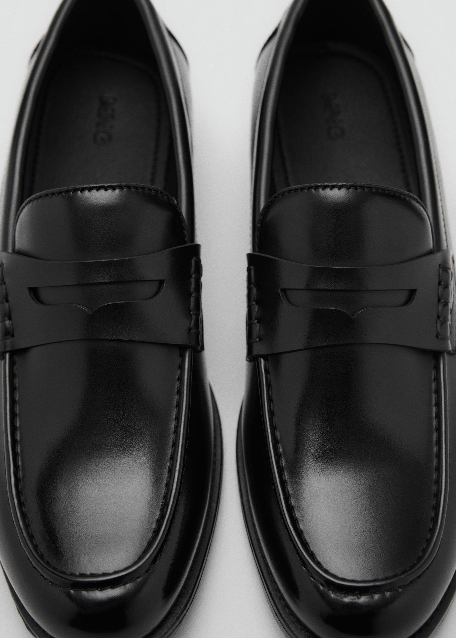 BLACK Nappa leather-effect moccasins, , large image number 2