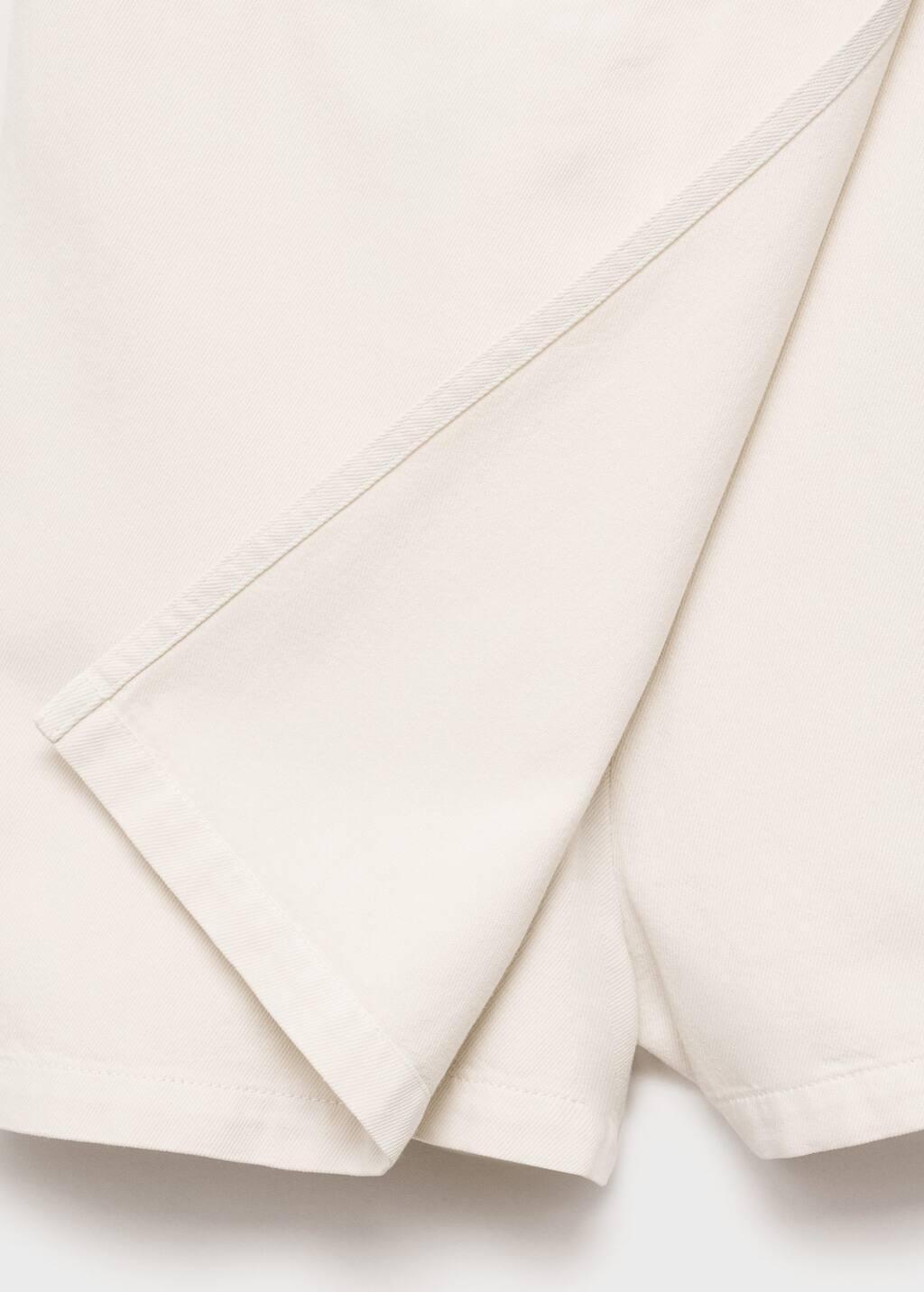 White Short Denim Pinafore, , large image number 4