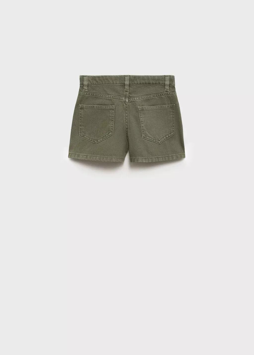 Khaki Shorts With Stitching Detail, Kids Girls, , large image number 4