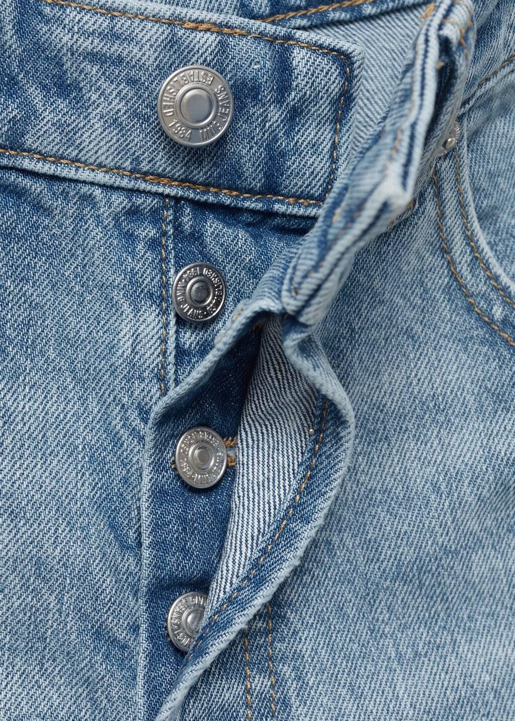 OPEN BLUE Denim shorts with frayed hem, , large image number 4