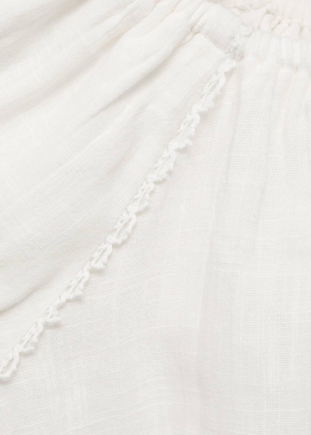 White Puff Sleeves Blouse, Kids Girls, , large image number 4