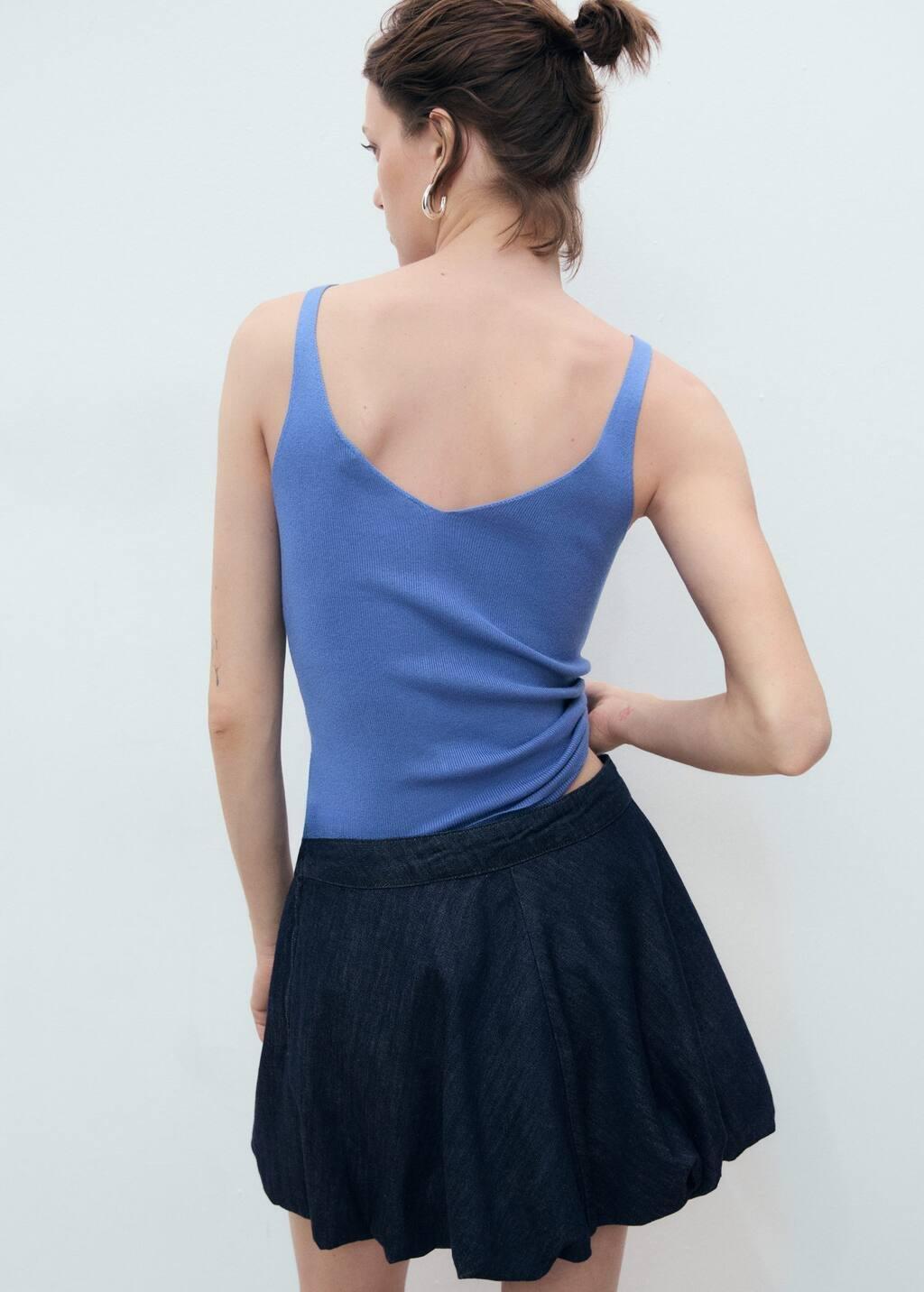 LT-PASTEL BLUE V-neck knitted top, Light-Pastel Blue, large image number 7
