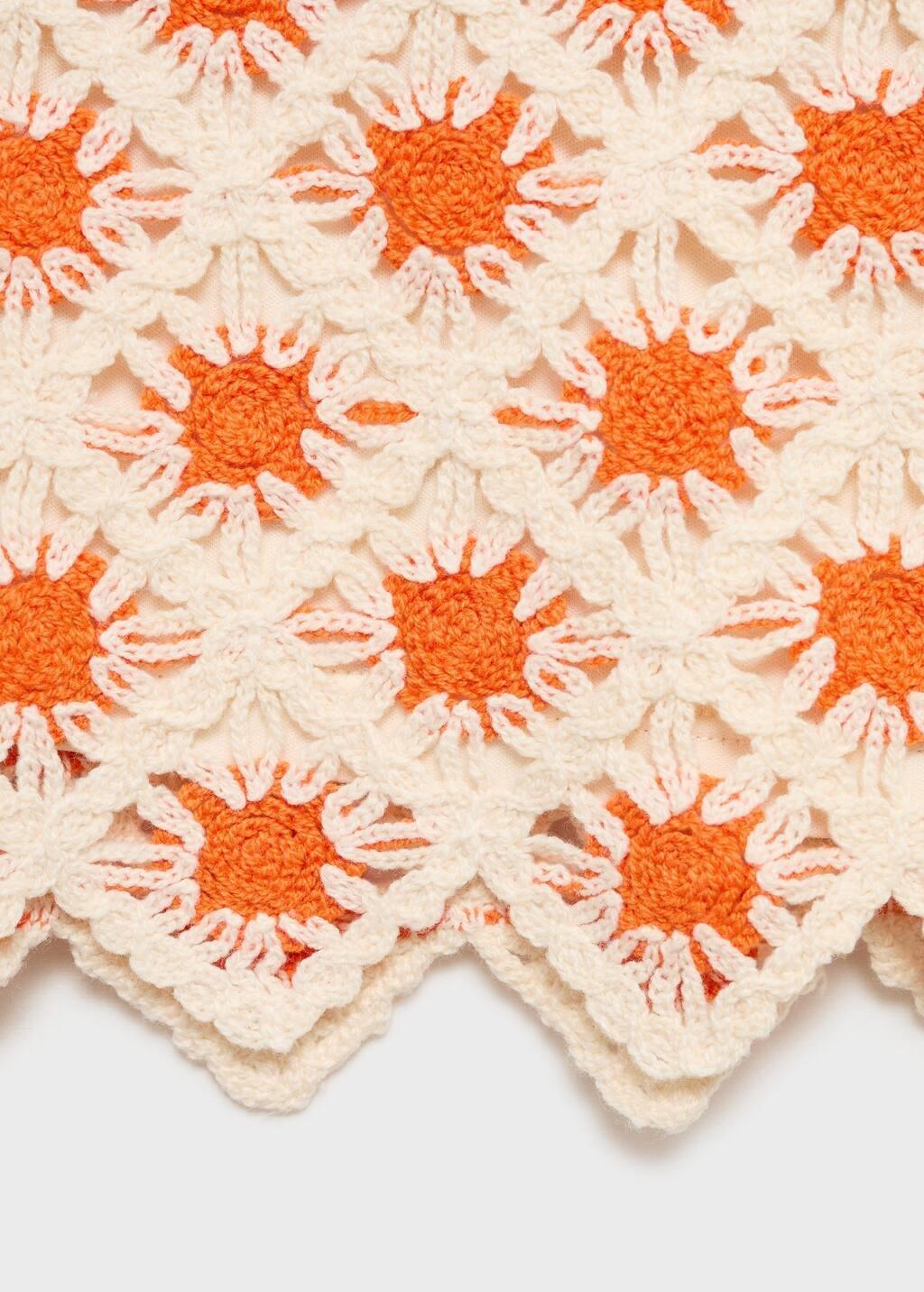 ORANGE Crochet mini skirt, , large image number 5