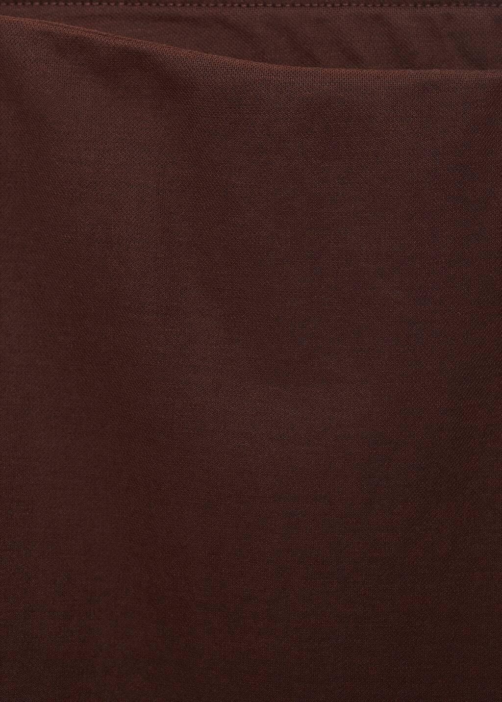 DARK BROWN Flowy straight-fit trousers, Dark Brown, large image number 4